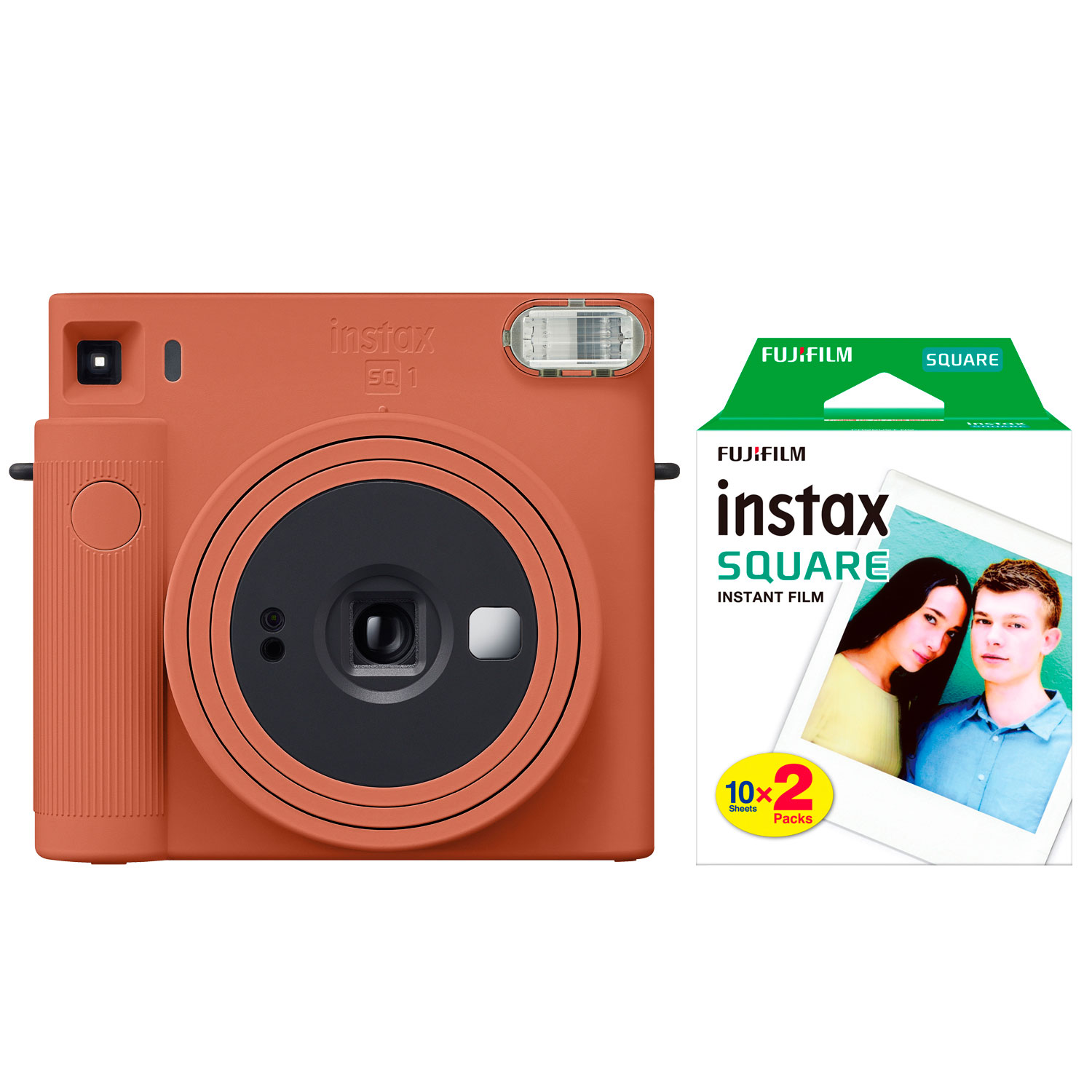 Fujifilm Instax Square SQ1 Instant Camera with Instant Film (20 Sheets) - Terracotta Orange