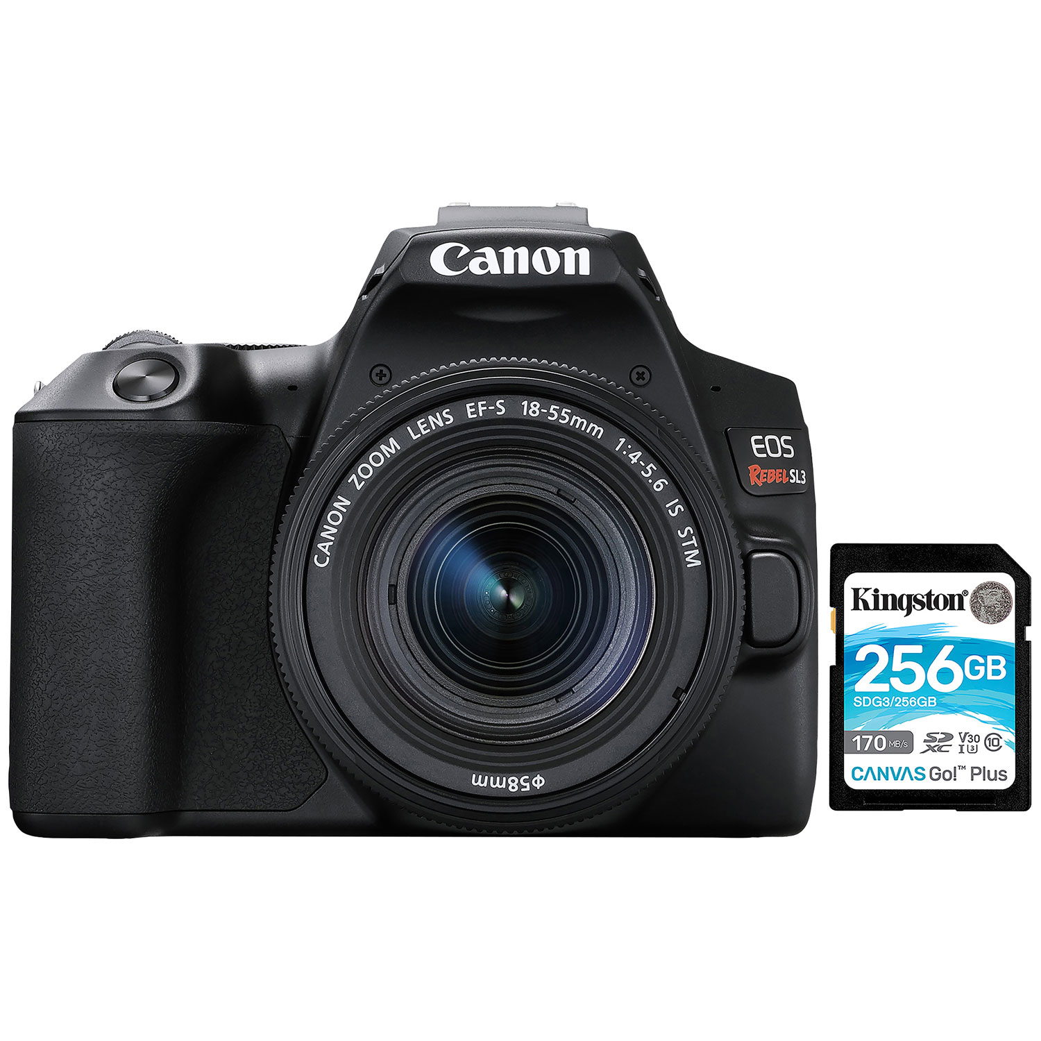 Canon EOS Rebel SL3 DSLR Camera with 18-55mm Lens Kit & 256GB Memory Card