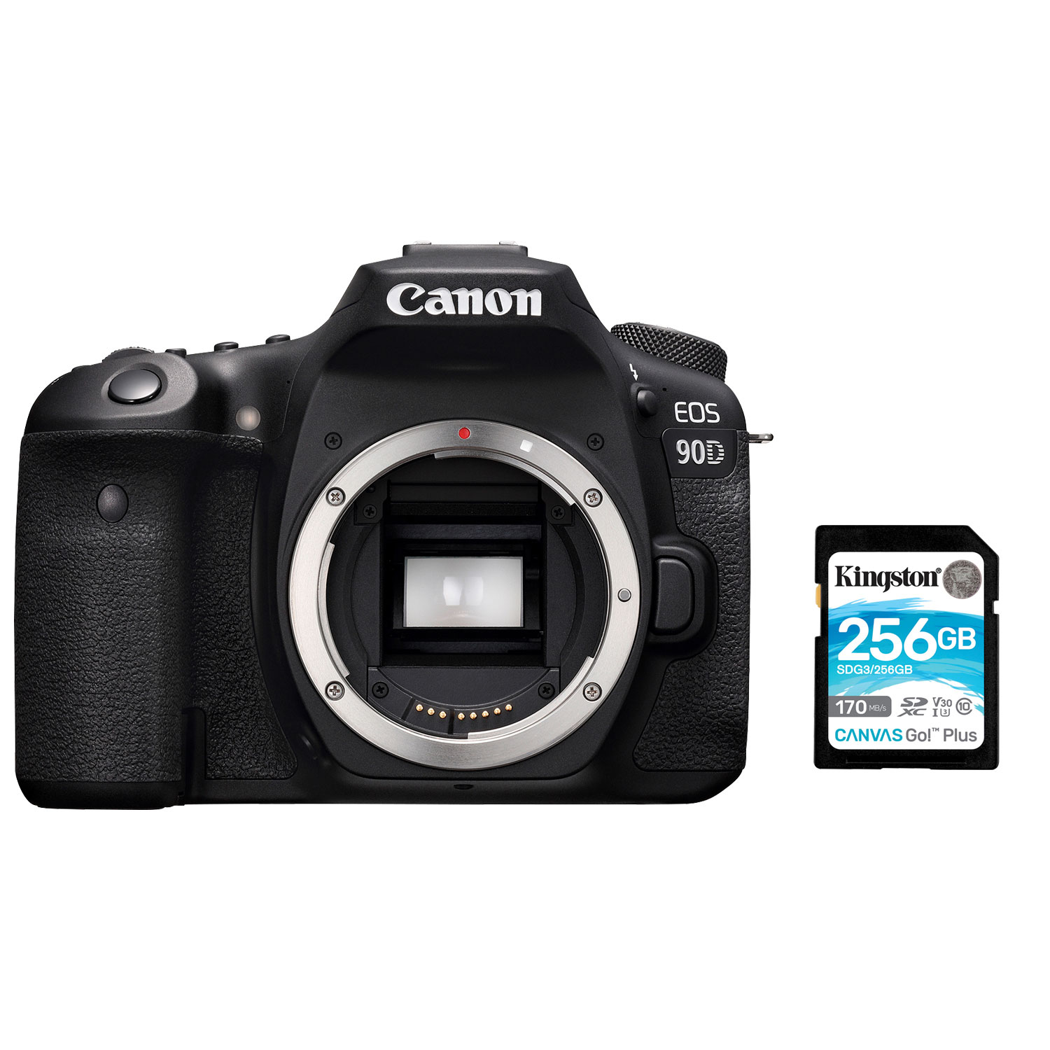Canon EOS 90D DSLR Camera (Body Only) with 256GB Memory Card