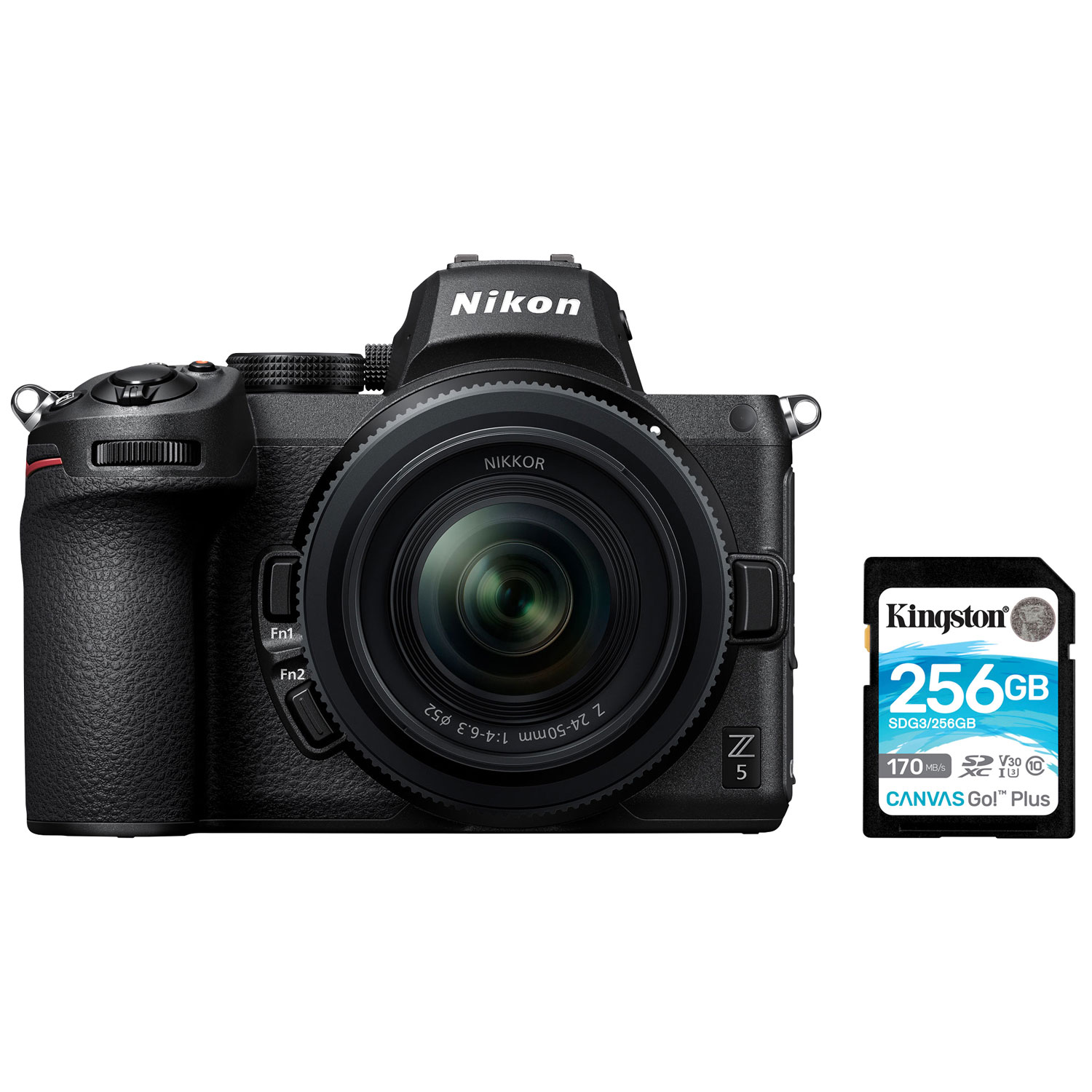 Nikon Z 5 Full-Frame Mirrorless Camera with NIKKOR Z 24-50mm Lens Kit & 256GB Memory Card