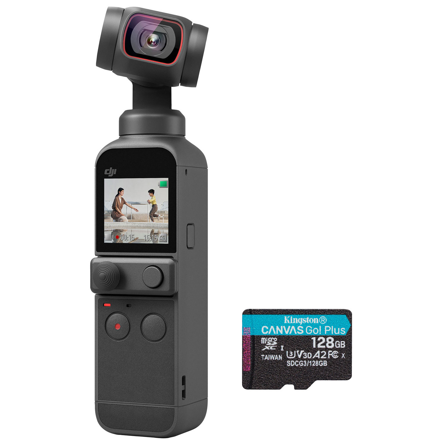 DJI Pocket 2 HD Action Camera with 128GB Memory Card - Black