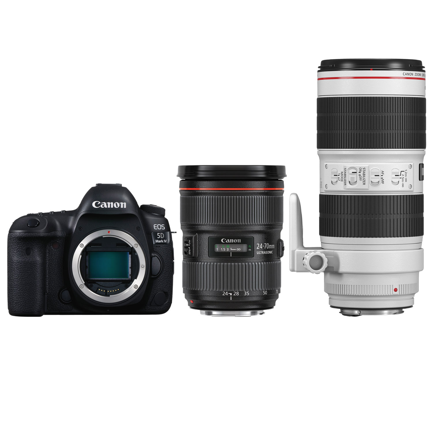 Canon EOS 5D Mark IV Full Frame DSLR Camera with 70-200mm/24-70mm Lenses