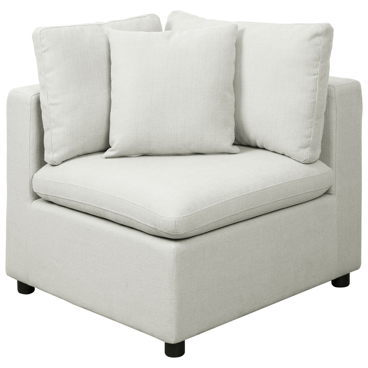 Sofas modulaires 4 pièces en polyester transitionnel Billie - Gris pâle