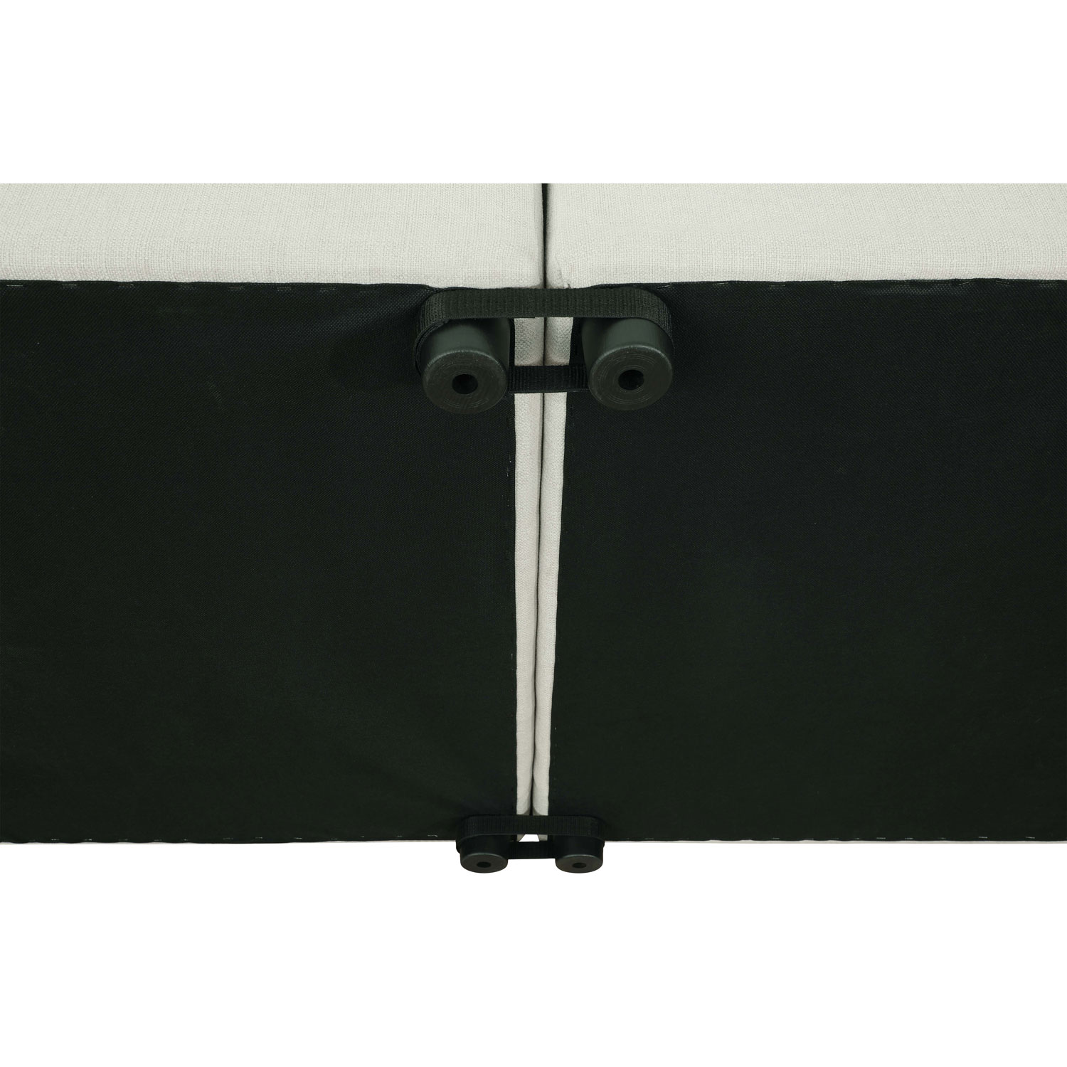 Sofas modulaires 4 pièces en polyester transitionnel Billie - Gris pâle