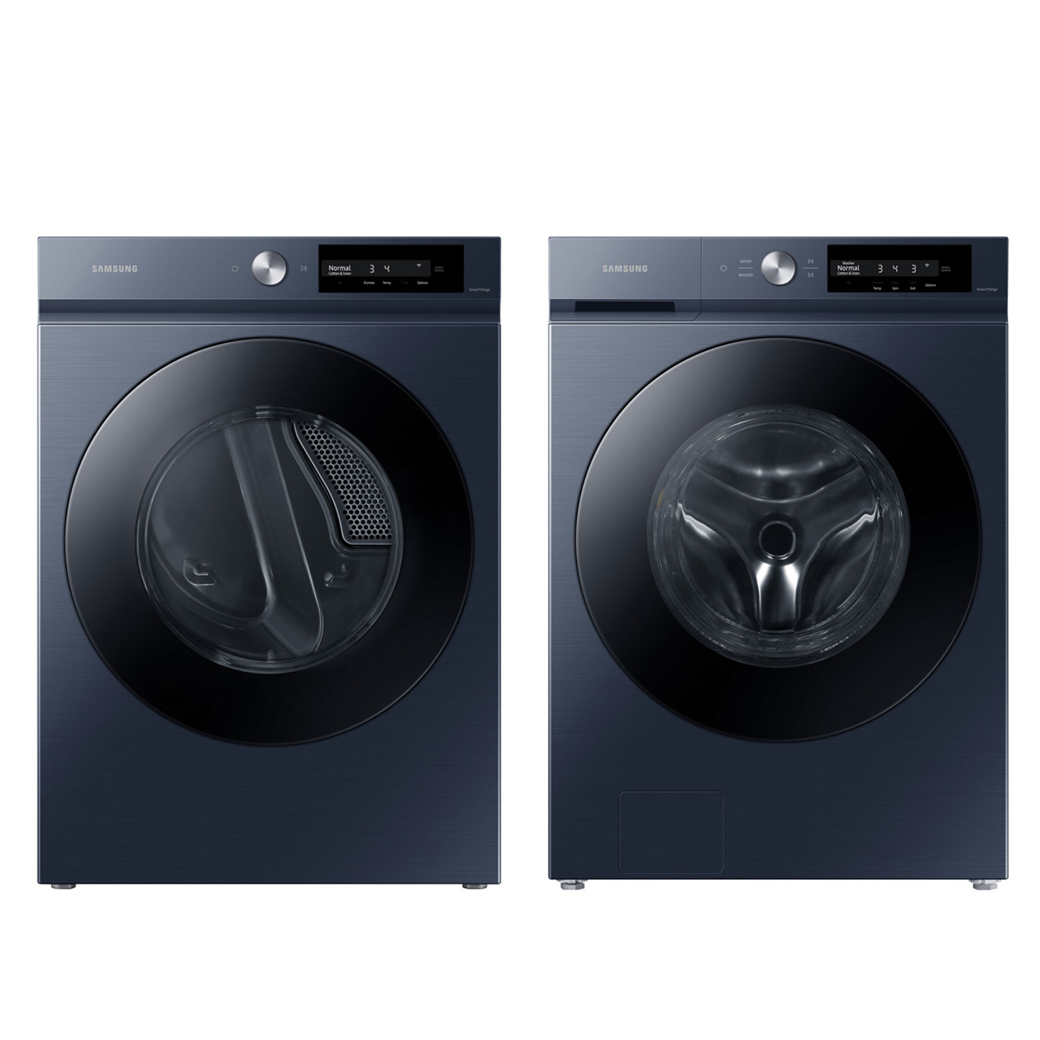 Samsung Bespoke Front Load Steam Washer & Electric Steam Dryer - Navy