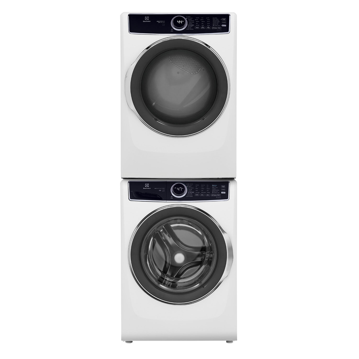 Electrolux 5.2 Cu. Ft. Front Load Steam Washer & 8 Cu. Ft. Electric Steam Dryer w/ Stacking Kit - White