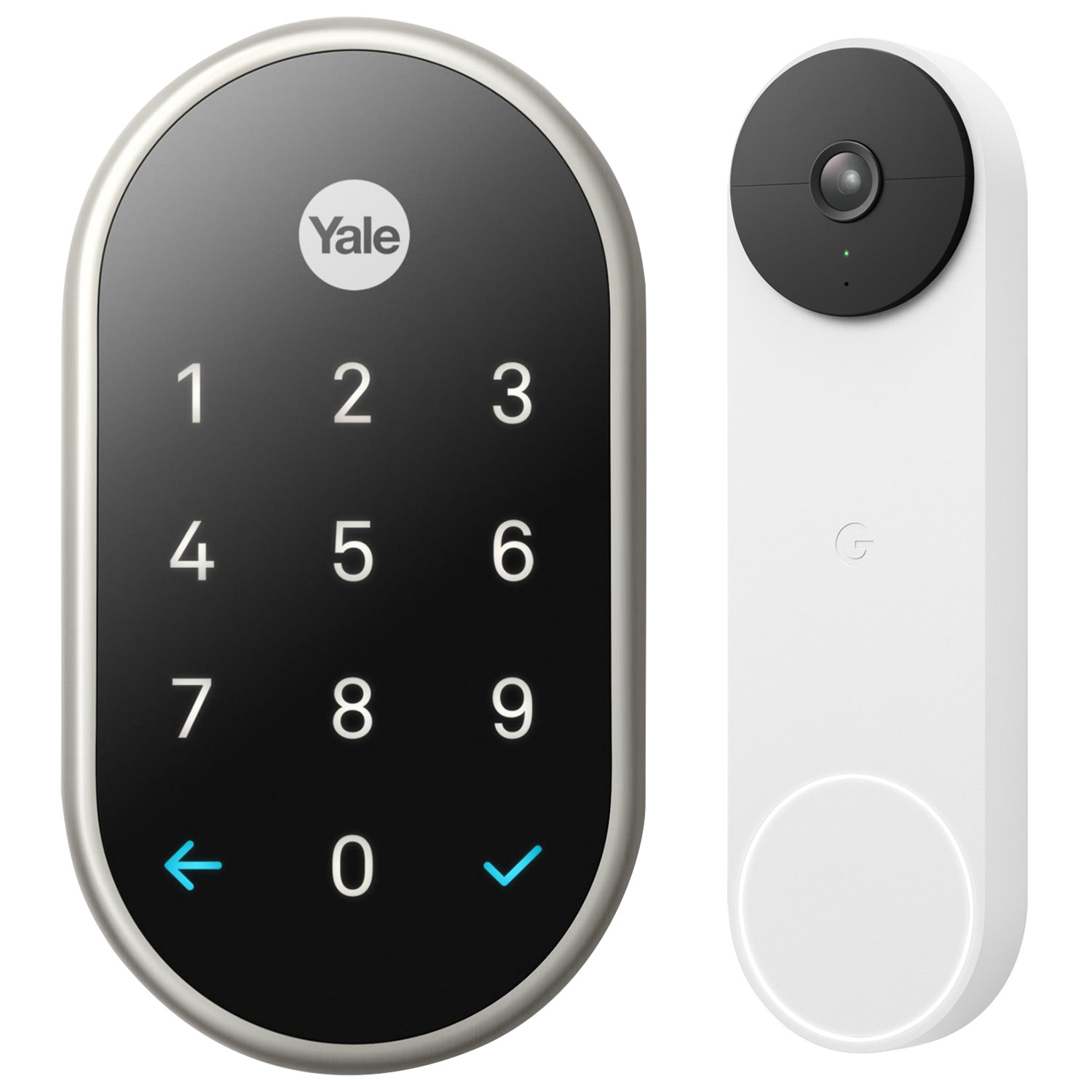 Google Wire-free Home Security Bundle - Google Nest x Yale Smart Lock & Wire-free Video Doorbell