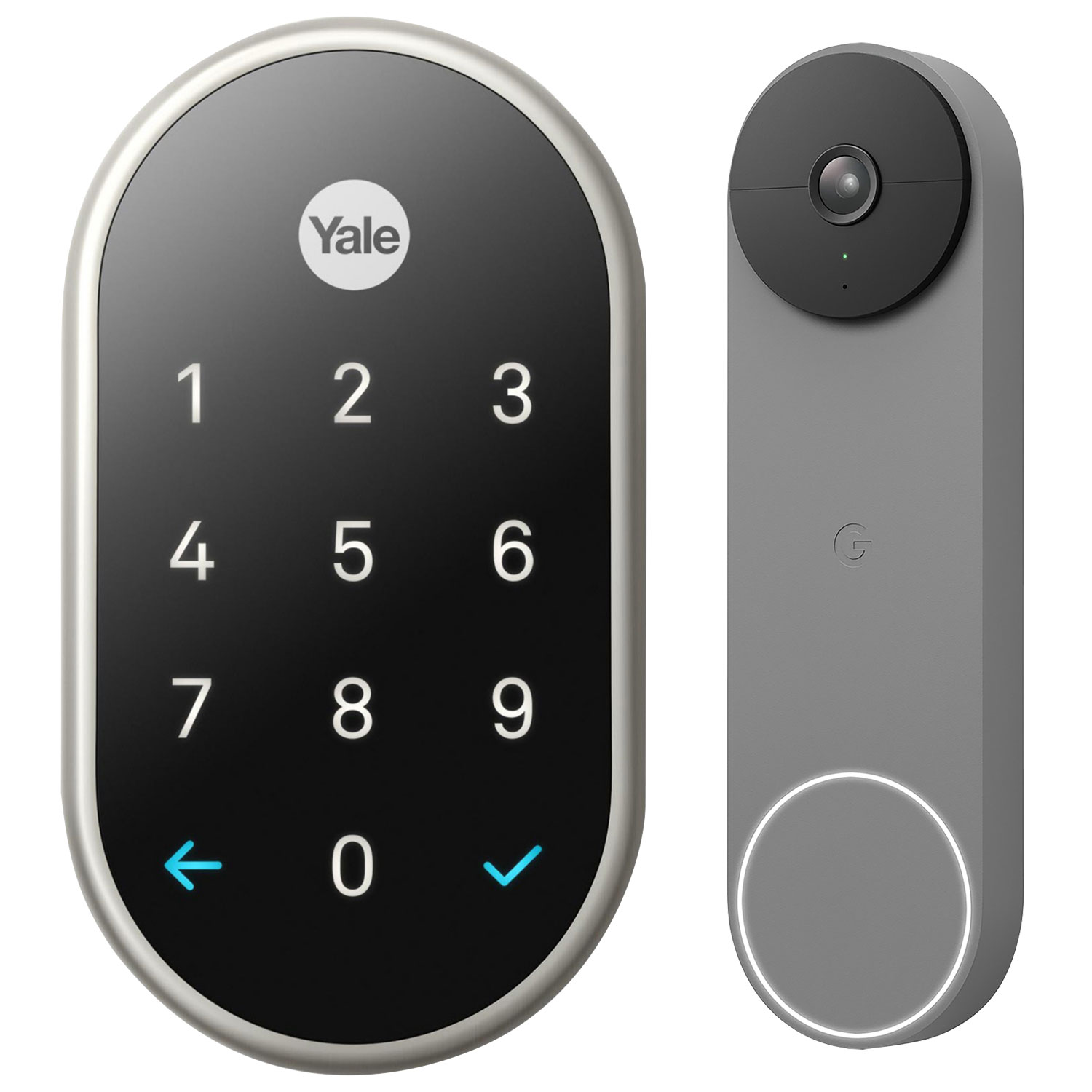 Google Wire-free Home Security Bundle - Google Nest x Yale Smart Lock & Wire-free Video Doorbell