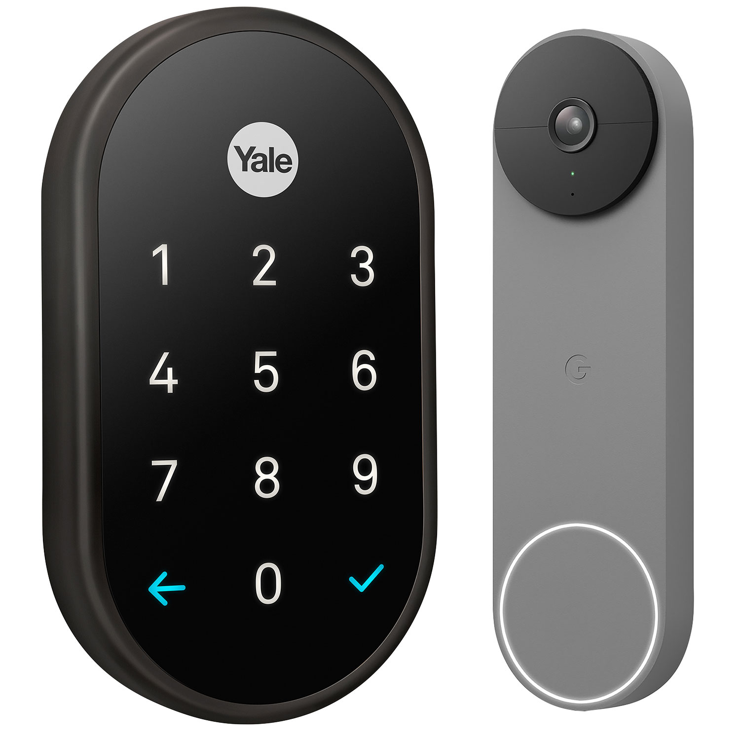 Google Wire-free Home Security Bundle - Google Nest x Yale Smart Lock & Wire-free Video Doorbell