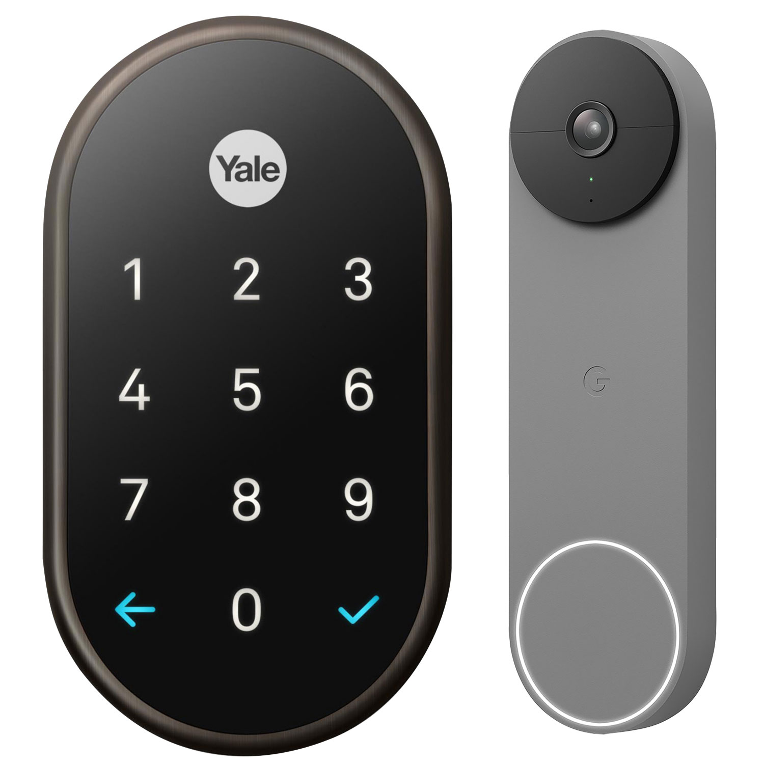 Google Wire-free Home Security Bundle - Google Nest x Yale Smart Lock & Wire-free Video Doorbell