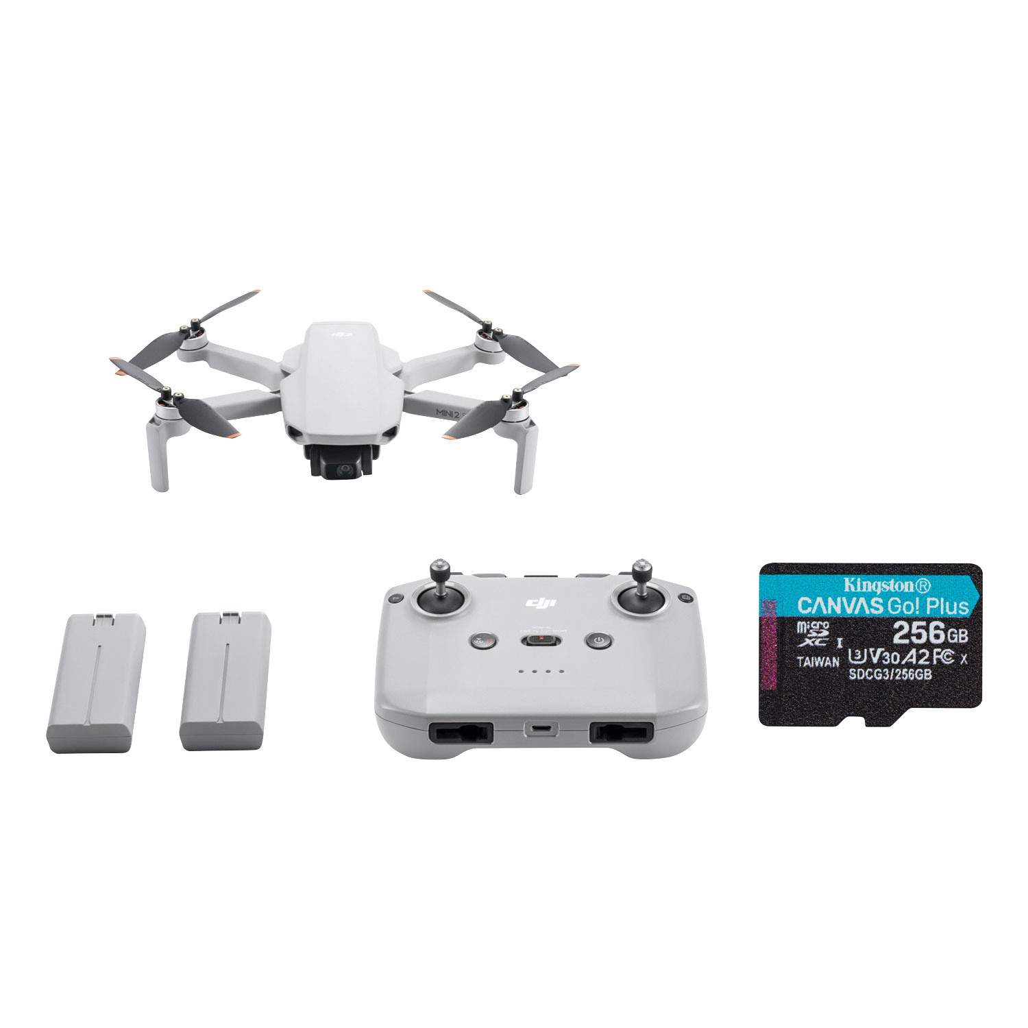 DJI Mini 2 SE Quadcopter Drone Fly More Combo w/ Remote Control & 256GB microSDXC Memory Card - Grey