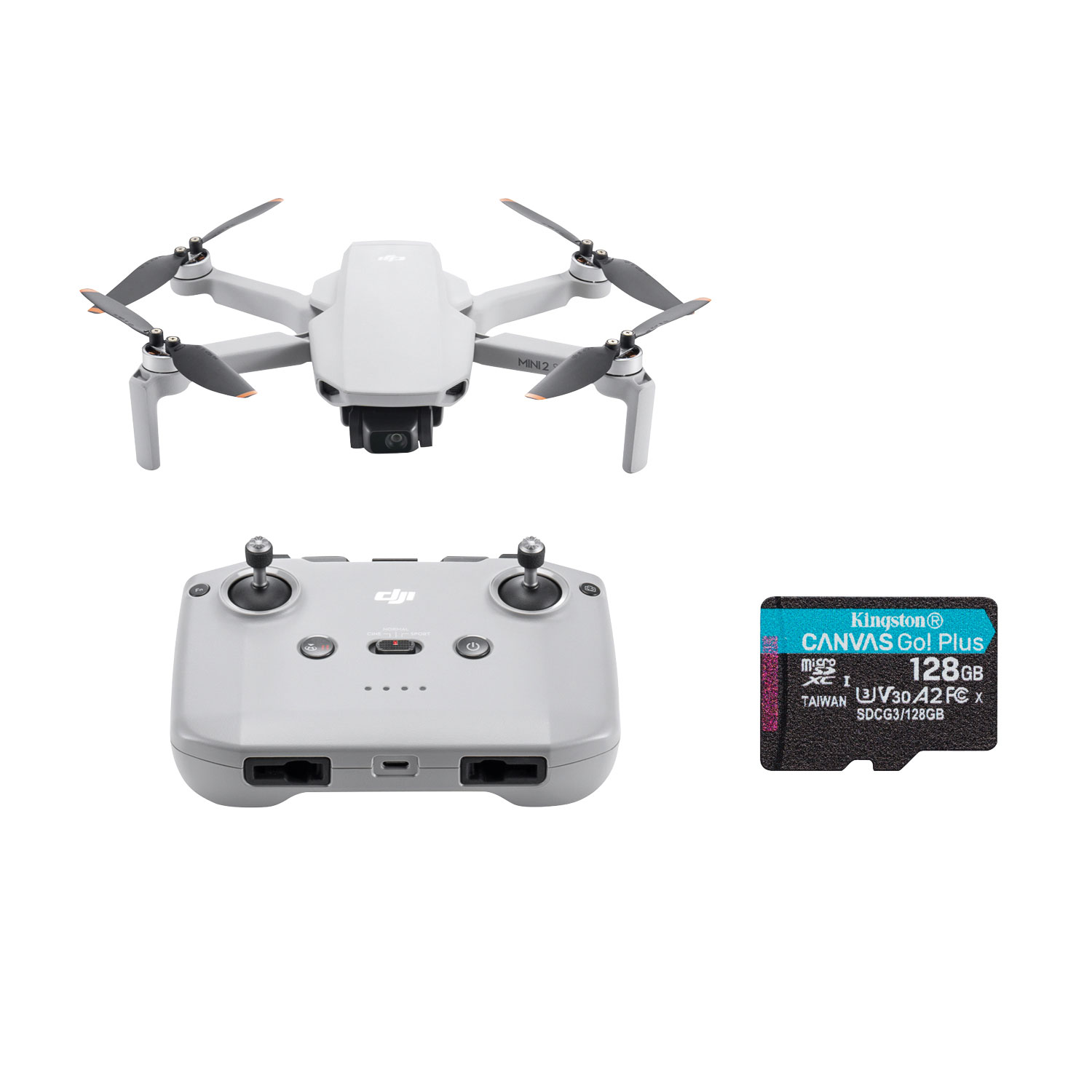 DJI Mini 2 SE Quadcopter Drone w/ Remote Control & 128GB microSDXC Memory Card - Grey