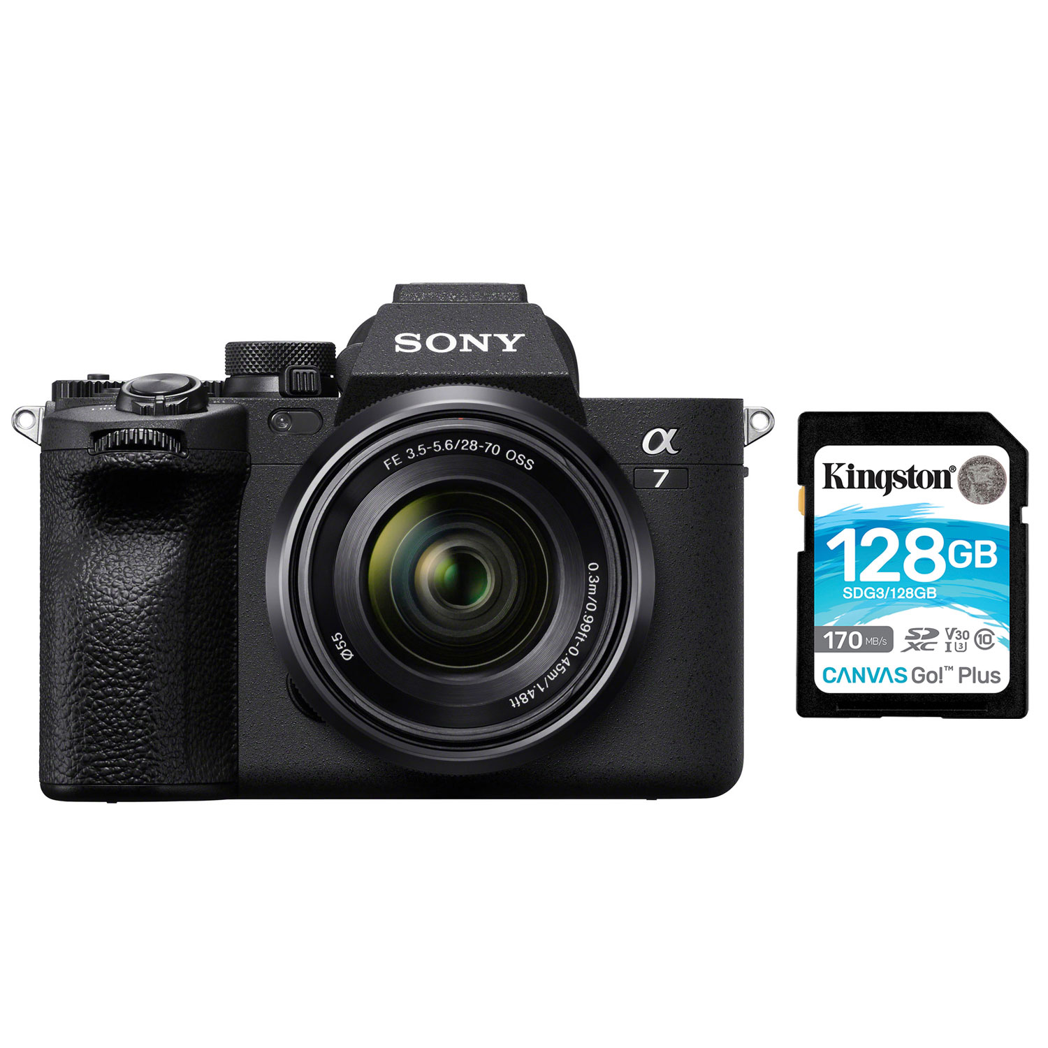 Sony Alpha 7 IV Full-Frame Mirrorless Camera with 28-70mm Lens Kit & 128GB 170MB/s SDXC Memory Card