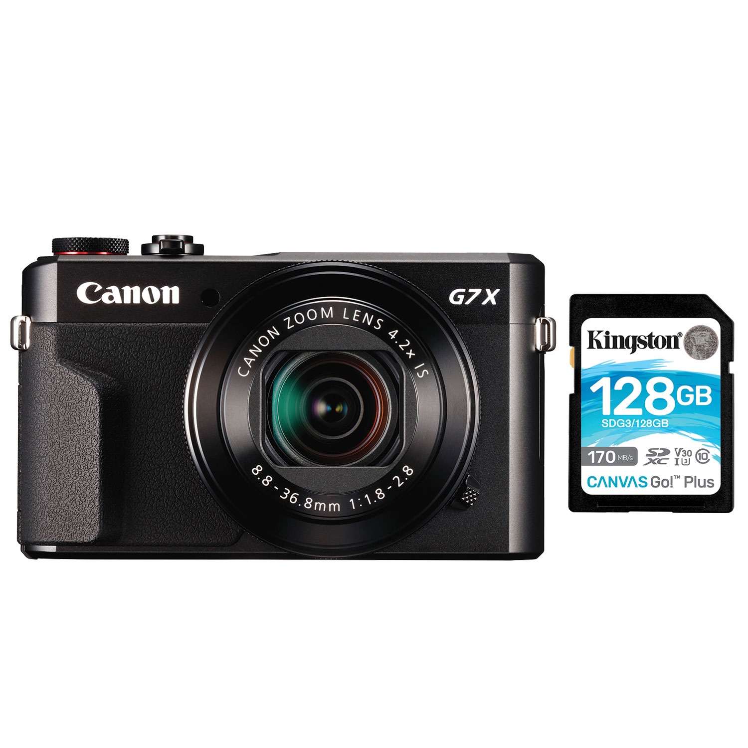 Canon PowerShot G7 X Mark II Wi-Fi 20.1MP 4.2x Optical Zoom Digital Camera & 128GB SDXC Memory Card