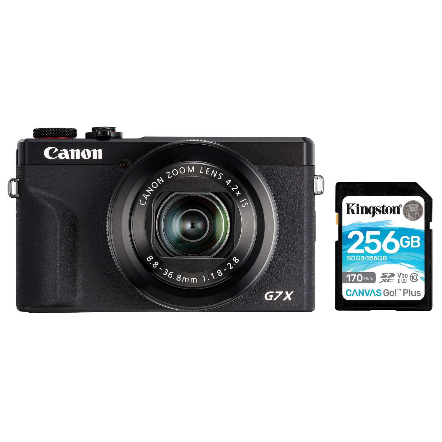 Canon PowerShot G7 X Mark III Wi-Fi 20.1MP 4.2x Optical Zoom Digital Camera with 256GB Memory Card