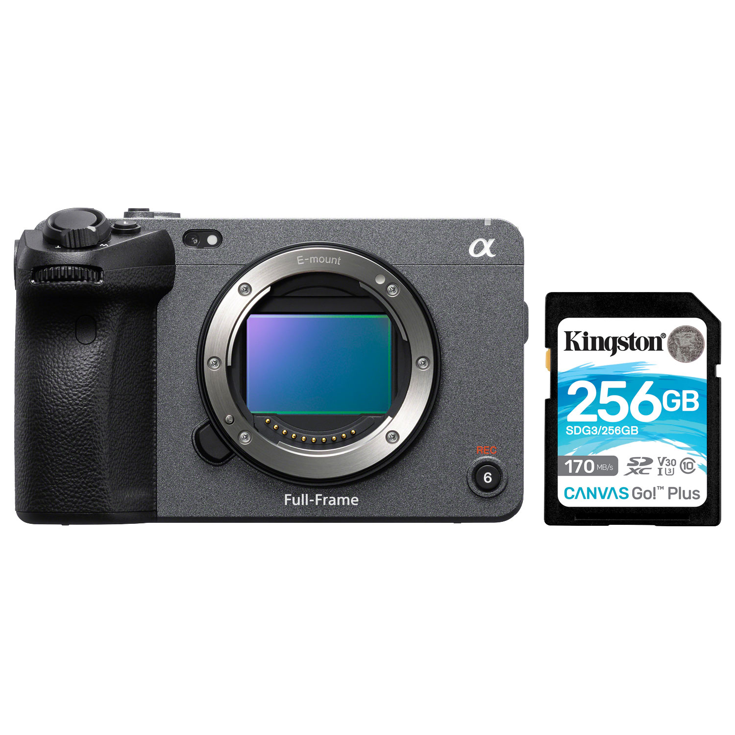 Sony Alpha FX3 Cinema Line Full-Frame Mirrorless Camera (Body Only) with 256GB Memory Card