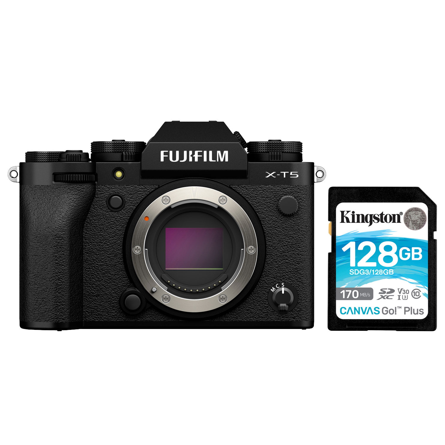 Fujifilm X-T5 Mirrorless Camera (Body Only) with 128GB Memory Card - Black