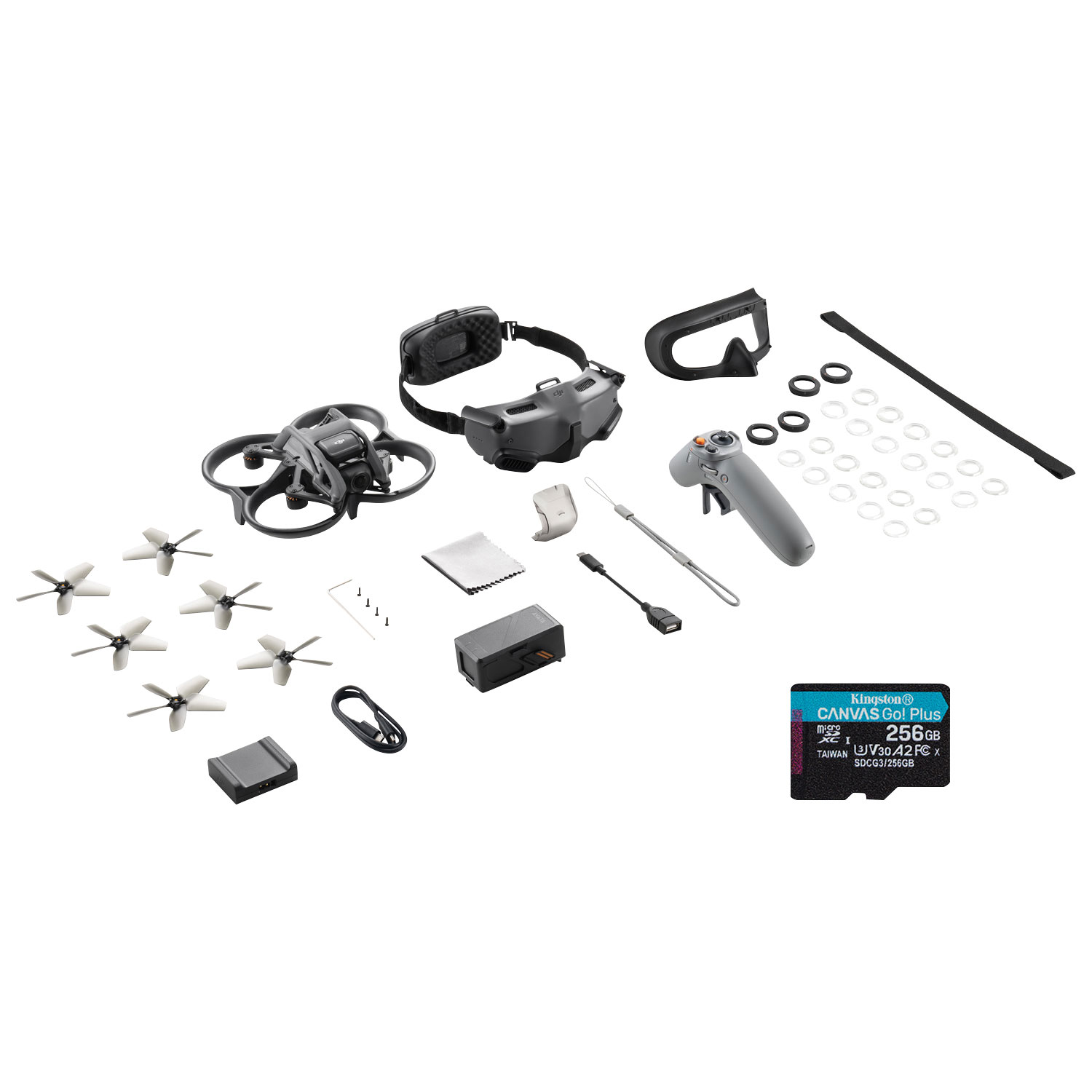 DJI Avata Explorer Drone Combo w/ DJI RC Motion 2 Controller, Goggles Integra & 256GB microSDXC Memory Card
