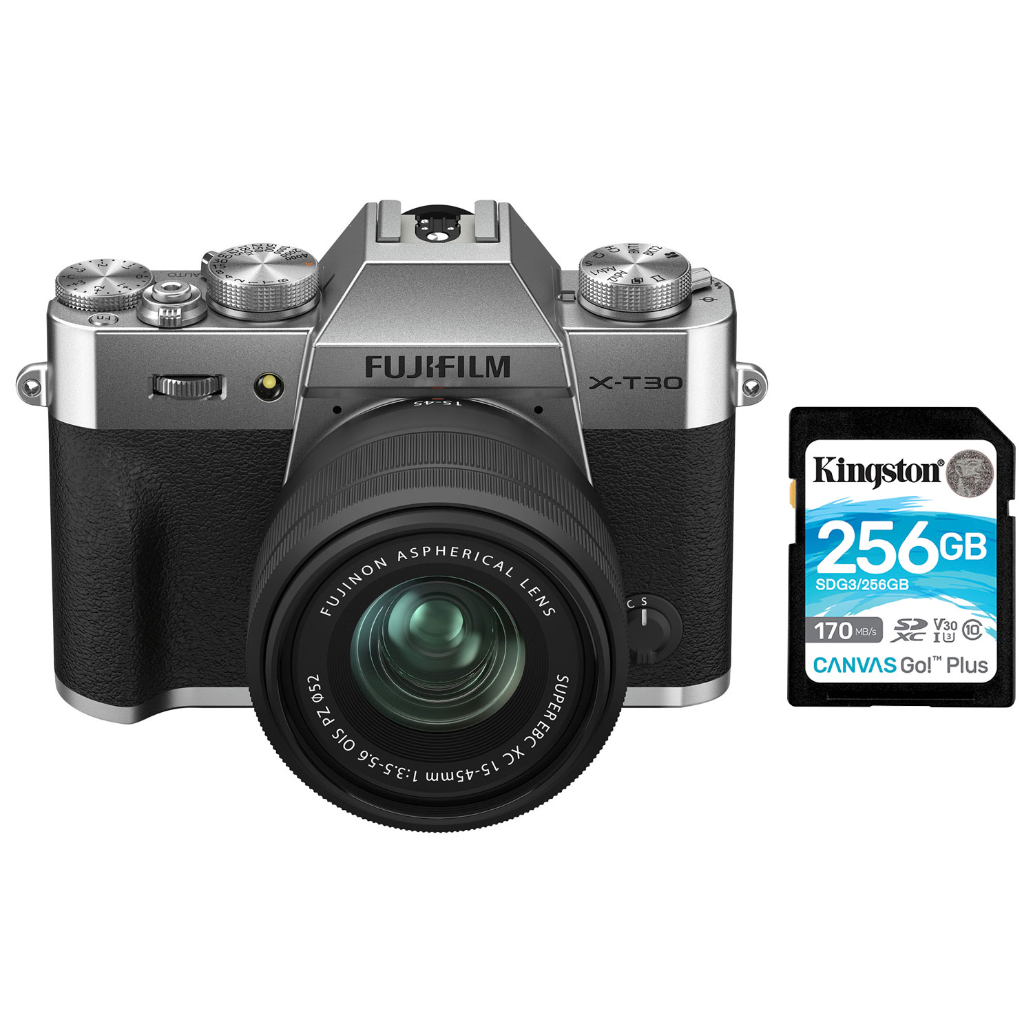 Fujifilm X-T5 Mirrorless Camera with XF 16-80 mm f/4 R OIS WR Lens Kit & 256GB SDXC Memory Card