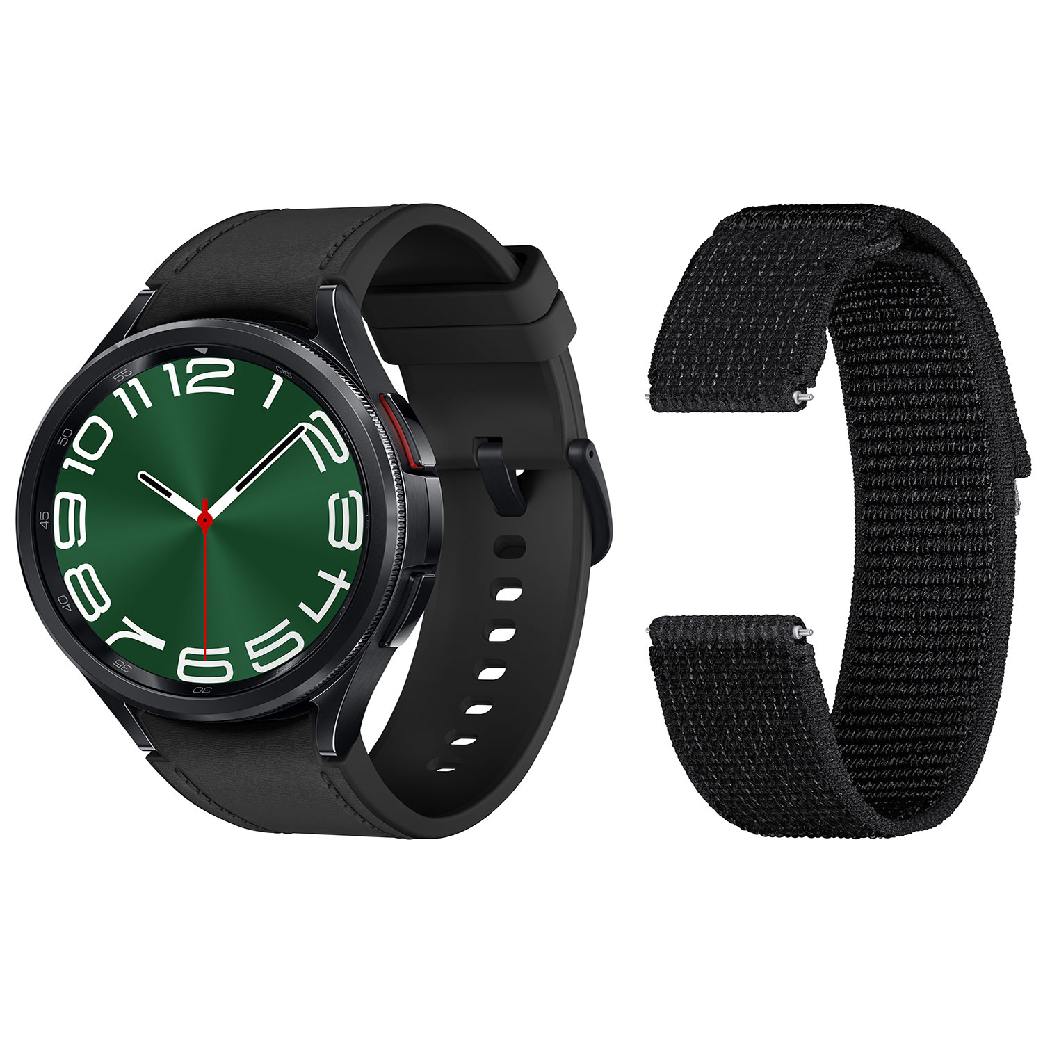 Samsung Galaxy Watch6 Classic (GPS + LTE) 47mm Smartwatch with BONUS Fabric Band - Medium/Large- Black