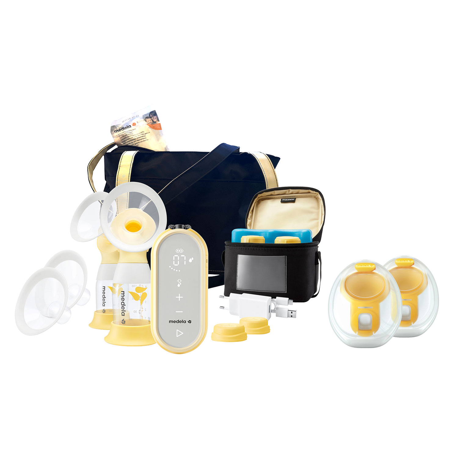 Medela Freestyle Flex Double Electric Breast Pump with Cooler, Carry Bag, & Hands-free Collection Cups