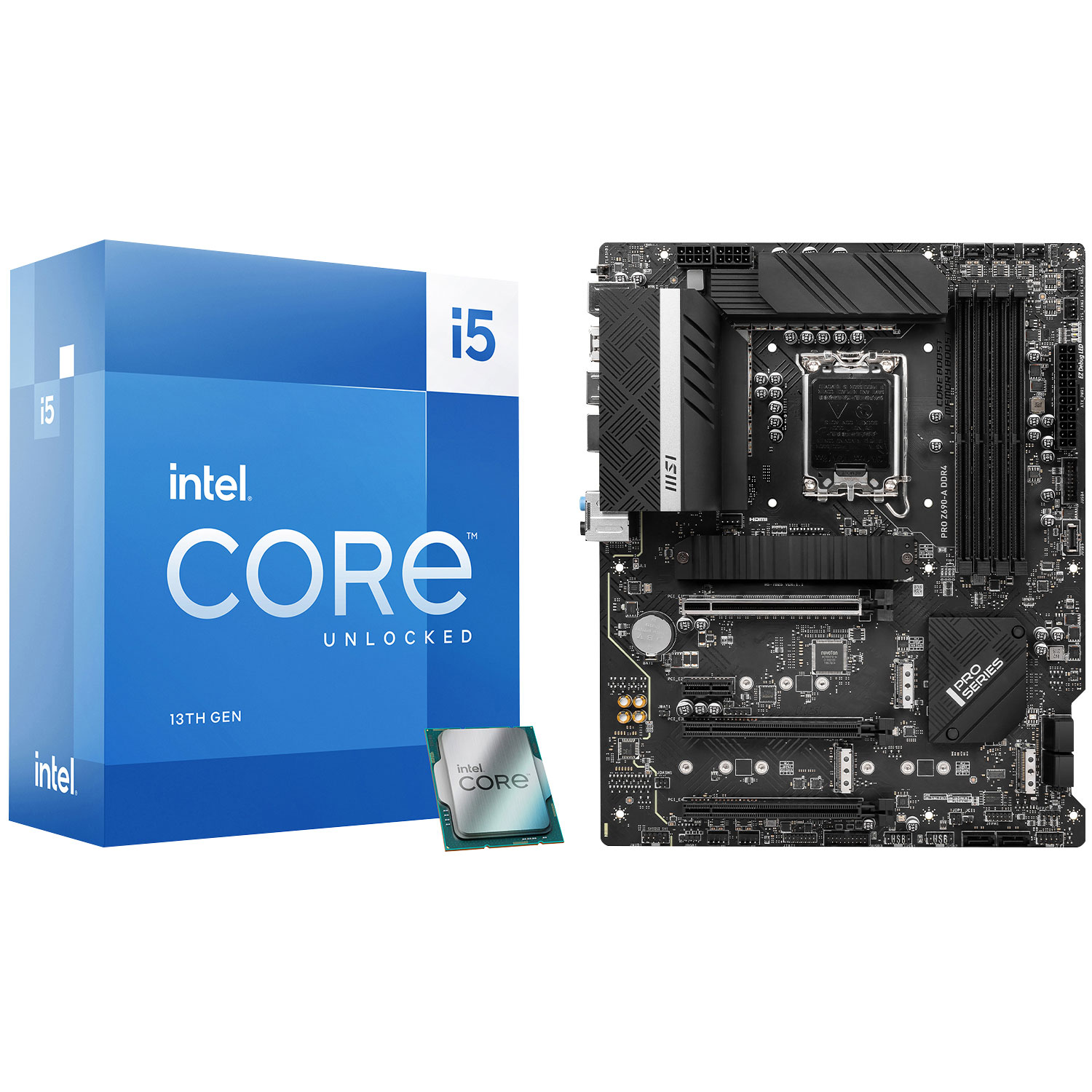 Intel Core i5-13600K Processor & Z690-A DDR4 ATX LGA 1700 Motherboard