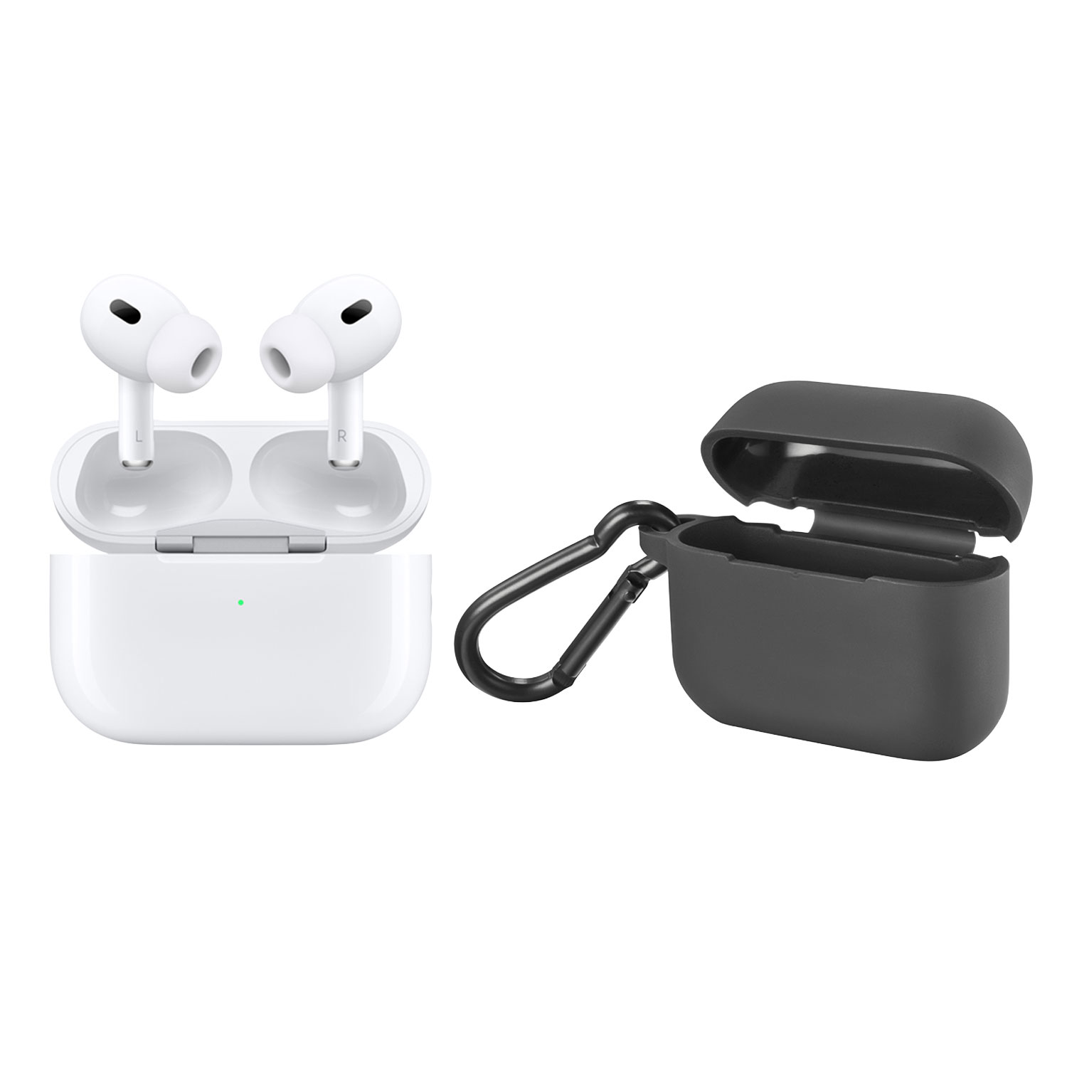 Apple AirPods Pro (2nd gen) Noise Cancelling True Wireless Earbuds w/ USB-C MagSafe Charging Case & Silicone Case