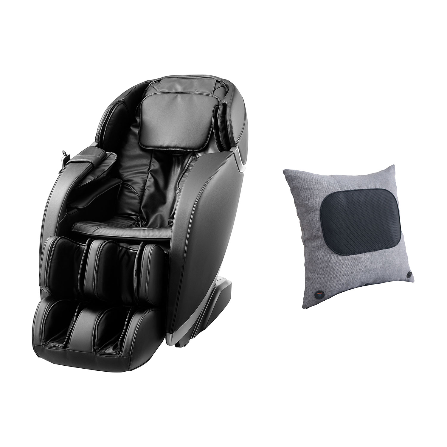 Insignia 2D Zero Gravity Full Body Massage Chair with Massaging Pillow - Black/Silver Trim