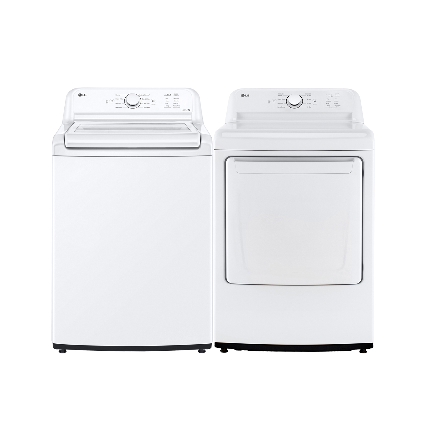 LG 4.8 Cu. Ft. High Efficiency Top Load Washer & Dryer - White