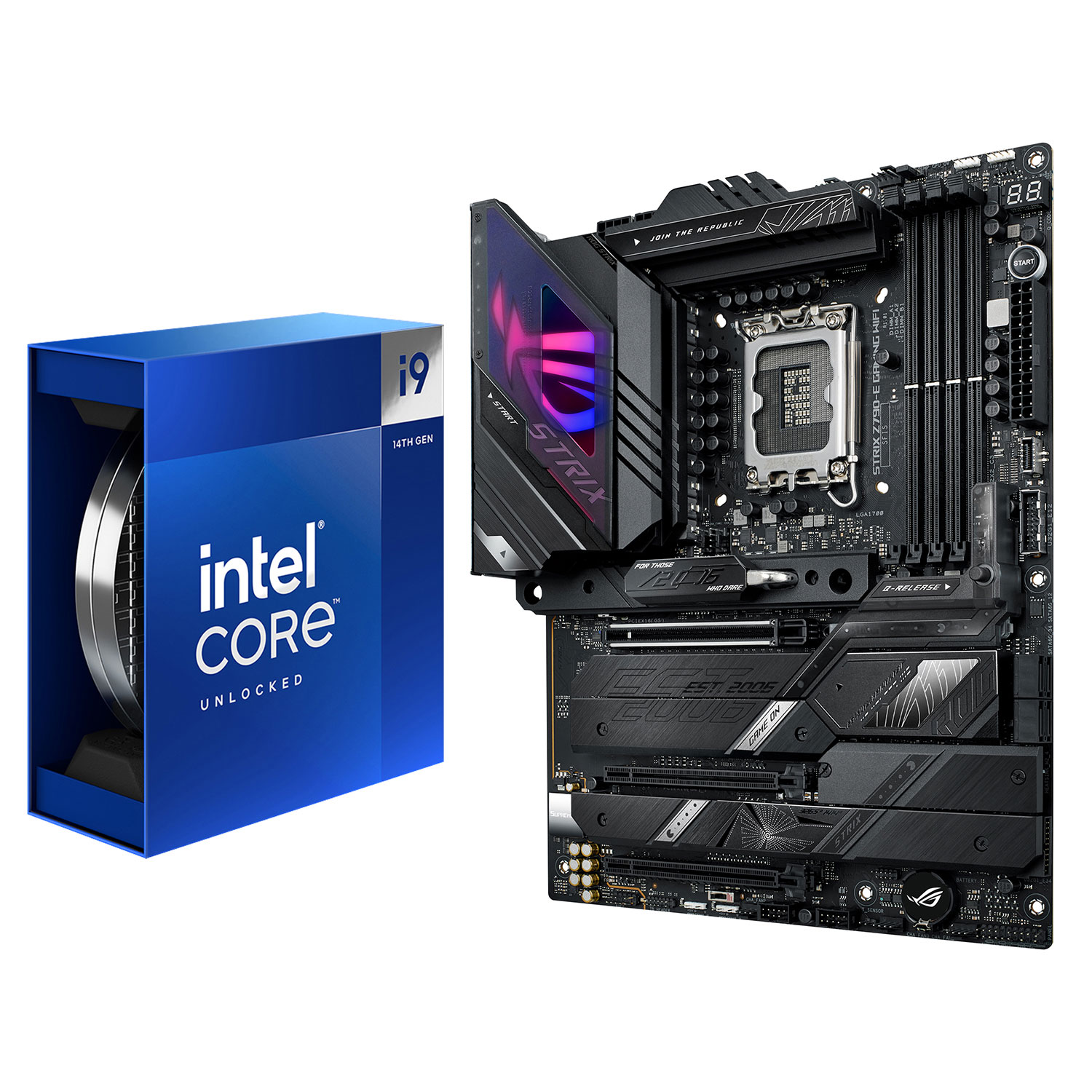 Intel Core i9-14900K Processor & ASUS ROG Strix Z790-E Gaming WiFi ATX LGA 1700 DDR5 Motherboard