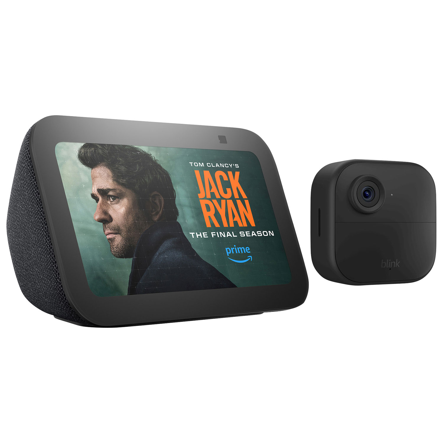 Blink Outdoor 4 Wire-Free Security Camera System & Amazon Echo Show 5 (3rd Gen) Smart Display - Black/Charcoal