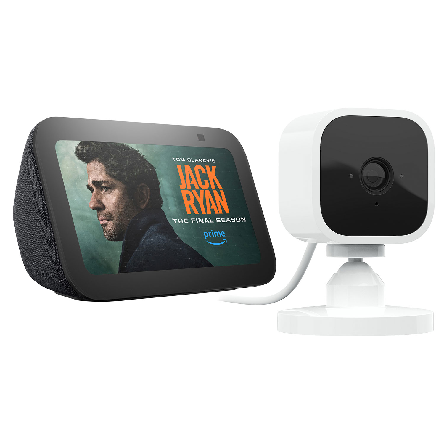 Amazon Echo Show 5 (3rd Gen) Smart Display & Blink Mini Wi-Fi Indoor 1080p IP Camera - Charcoal/White