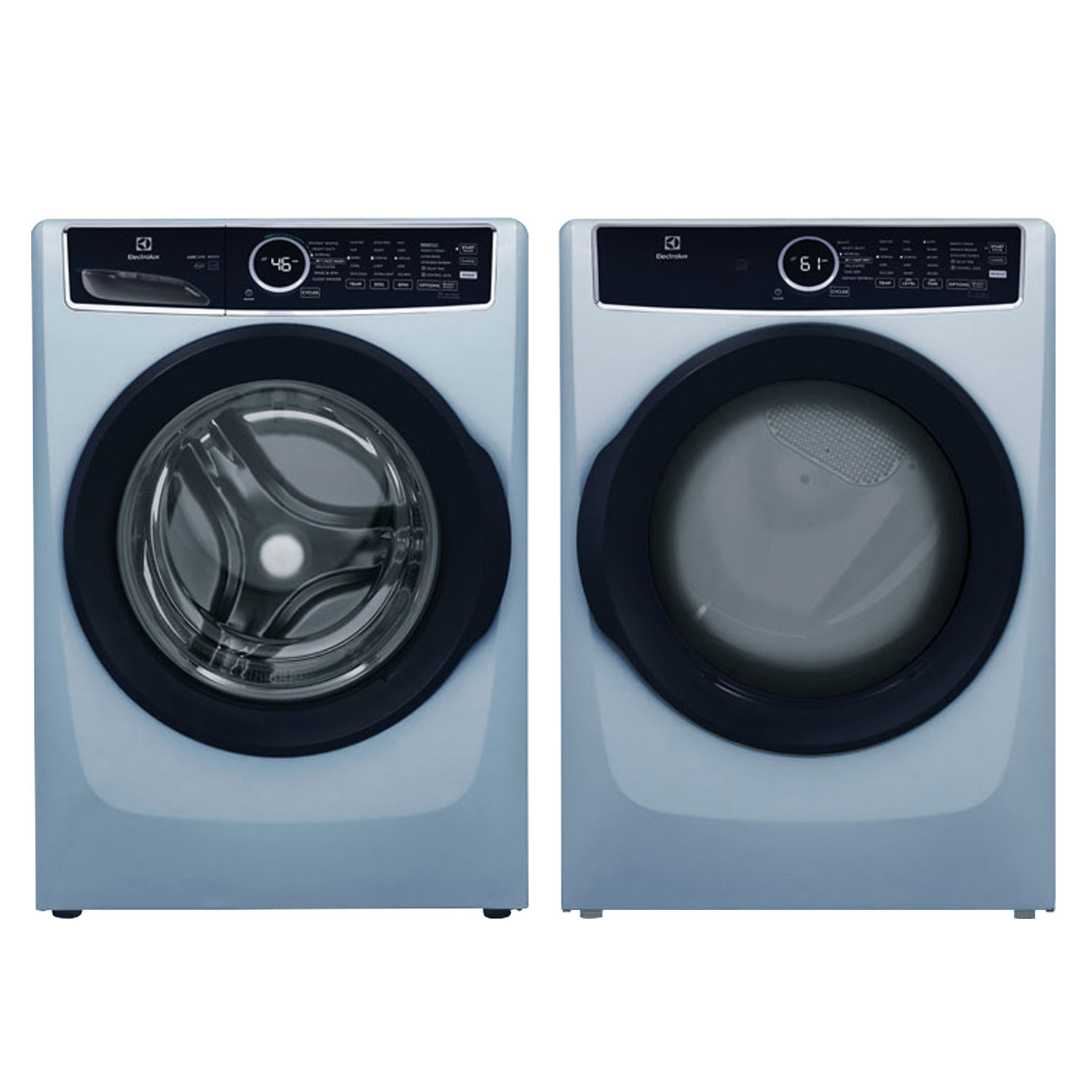 Electrolux 5.2 Cu. Ft. High Efficiency Front Load Steam Washer & 8.0 Cu. Ft. Electric Steam Dryer - Glacier Blue