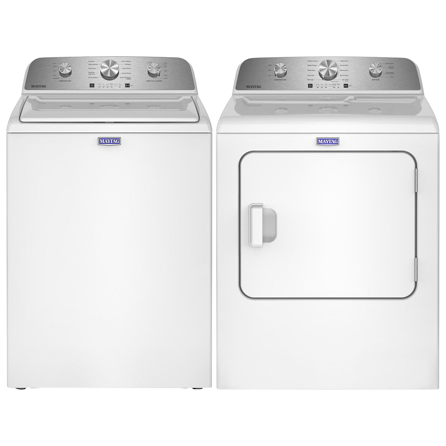 Maytag 4.8 Cu. Ft. High Efficiency Top Load Washer & 7.0 Cu. Ft. Electric Dryer - White