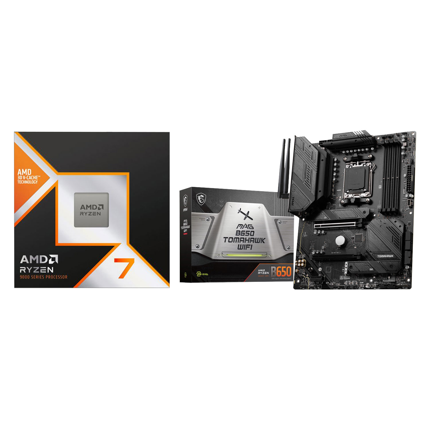 AMD Ryzen 7 9800X3D 8-Core 5.2GHz AM5 Processor & MSI B650