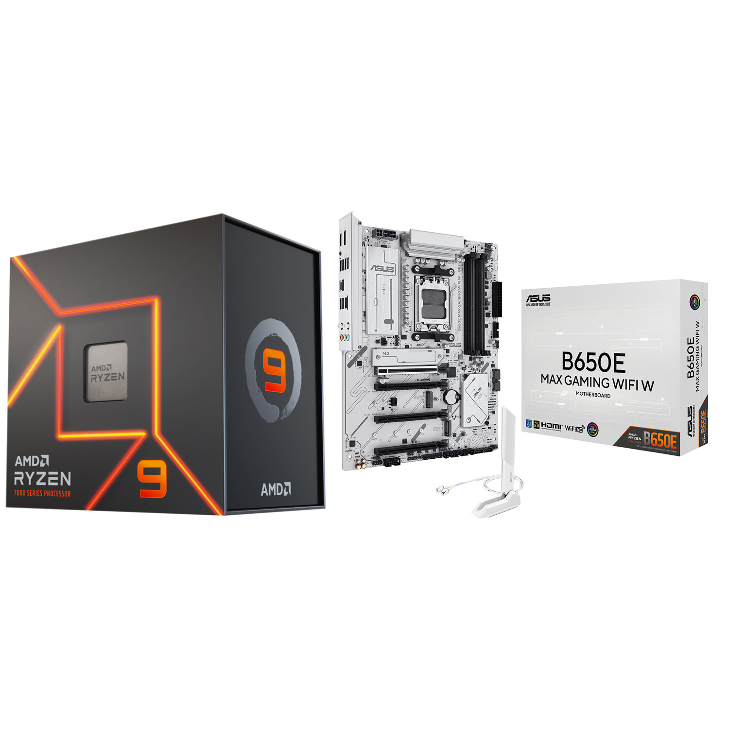 AMD Ryzen 9 7900X 12-Core 4.7GHz AM5 Processor & ASUS B650E MAX Gaming Wi-Fi AMD AM5 DDR5 Motherboard