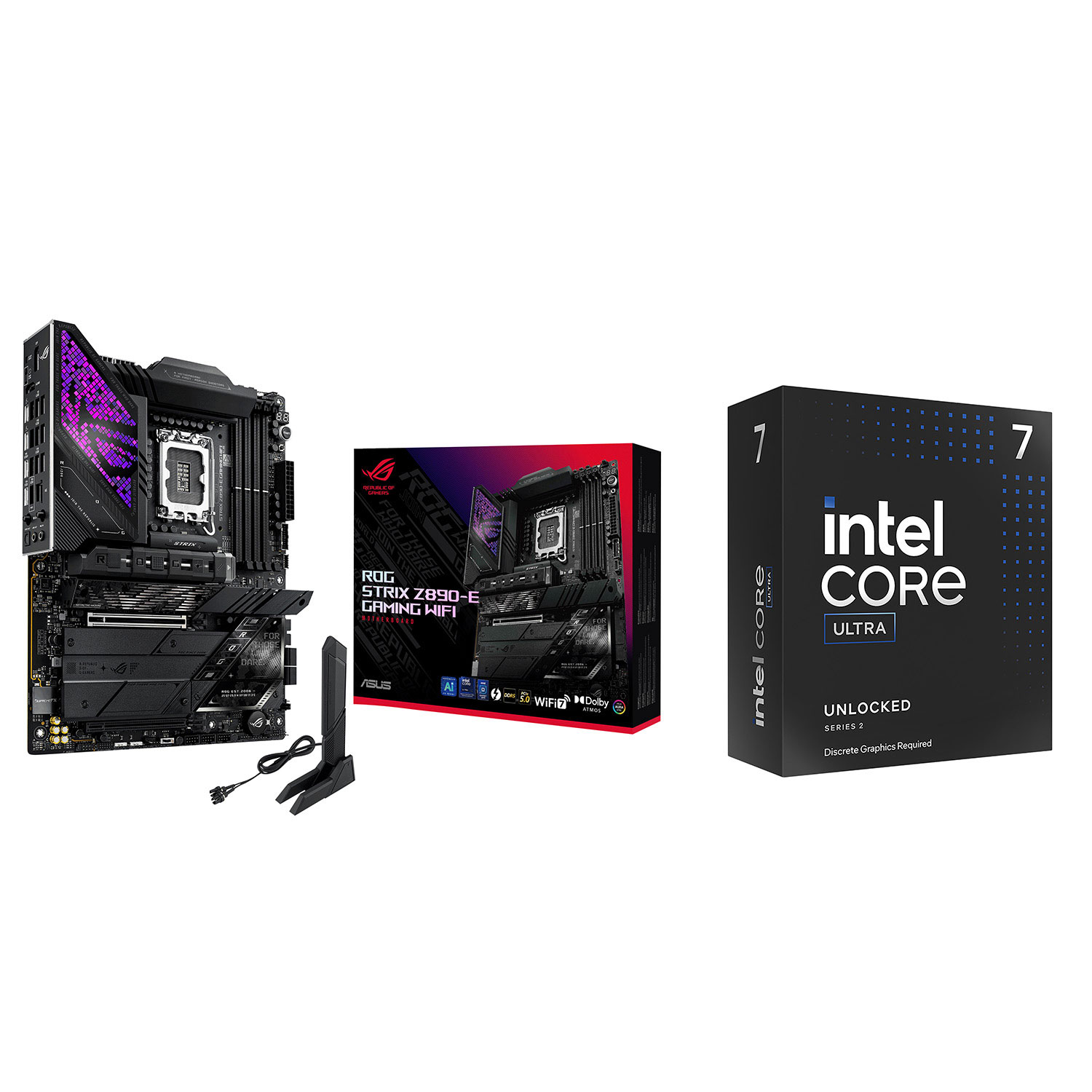 ASUS ROG MAXIMUS Z890-E Gaming Wi-Fi LGA 1851 ATX DDR5 Intel Motherboard & Intel Core Ultra 7-265KF 20-Core 4.6GHz Processor