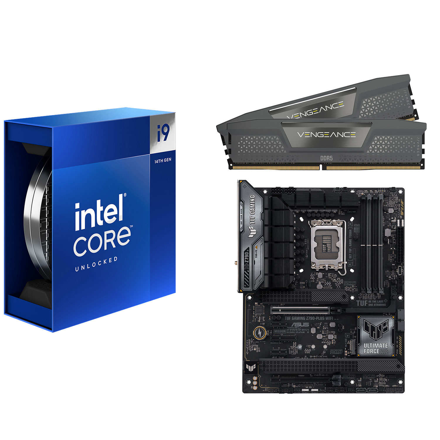 Intel Core i9-14900K Processor w/ Corsair Vengeance 32GB DDR5 6000MHz Desktop Memory & ASUS TUF Gaming Motherboard