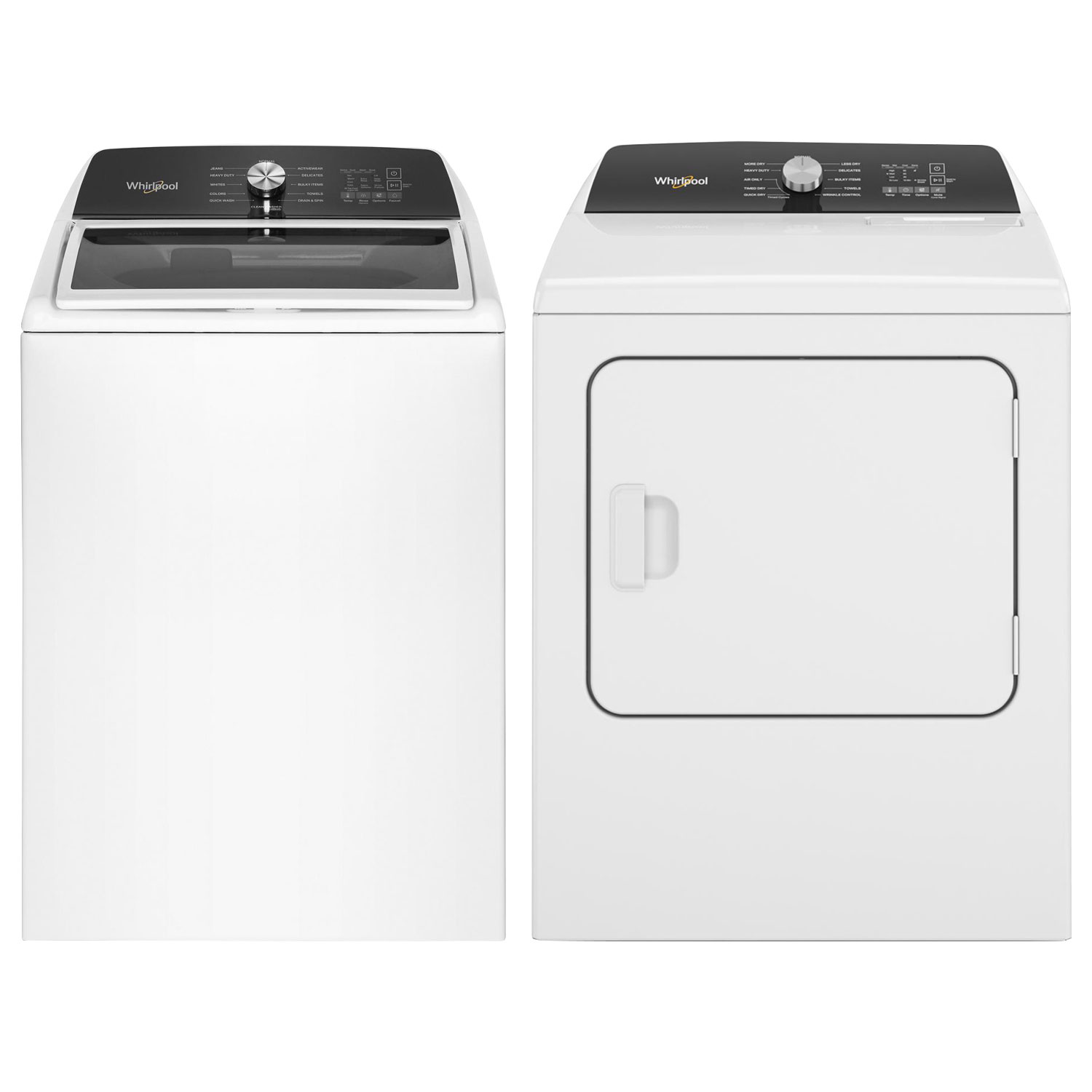 Whirlpool 5.3 Cu. Ft. High Efficiency Top Load Washer & 7.0 Cu. Ft. Electric Dryer - White