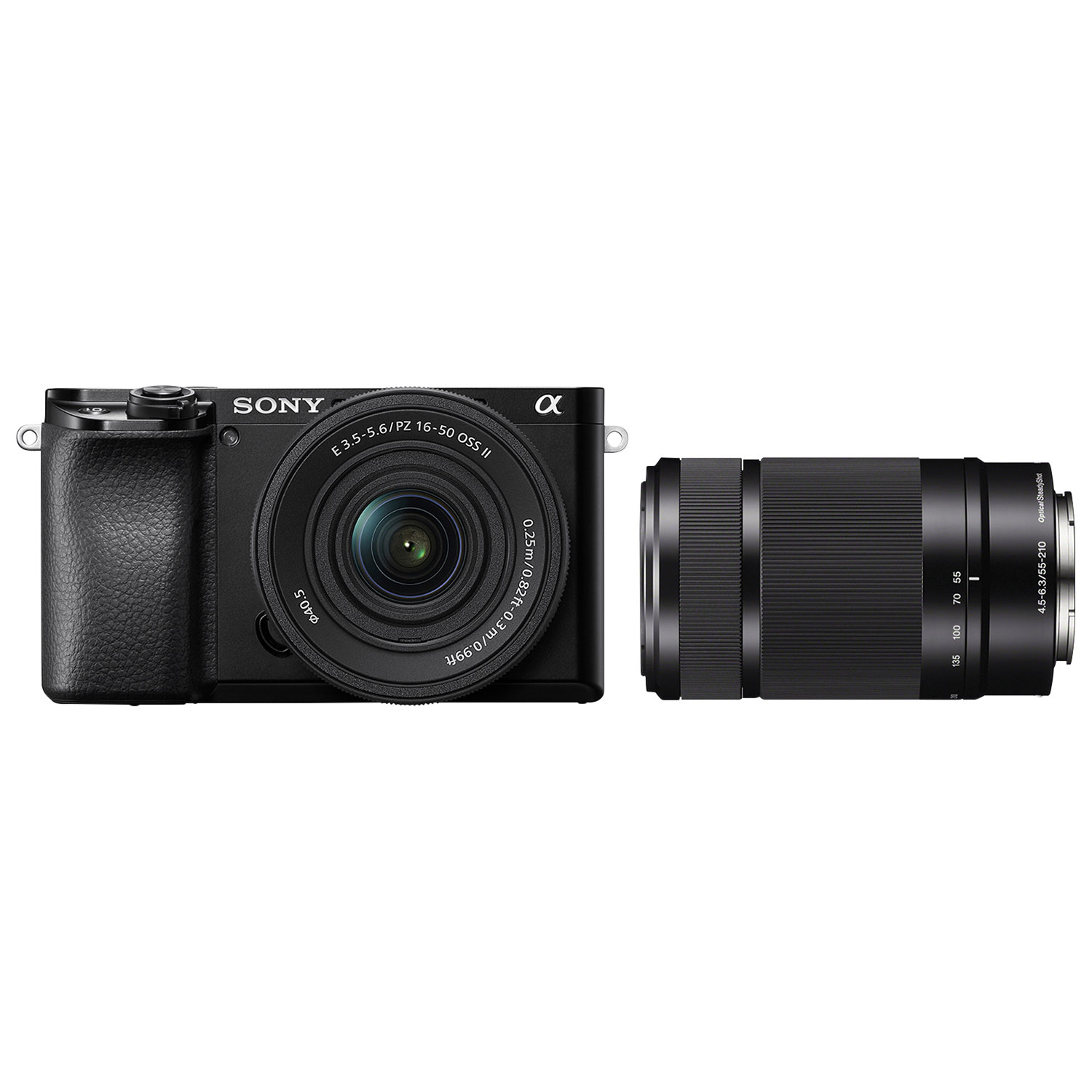 Sony Alpha 6100 APS-C Mirrorless Camera w/ 16-50mm Lens Kit & 55–210mm f/4.5-6.3 OSS 3.8x Telephoto Zoom Lens