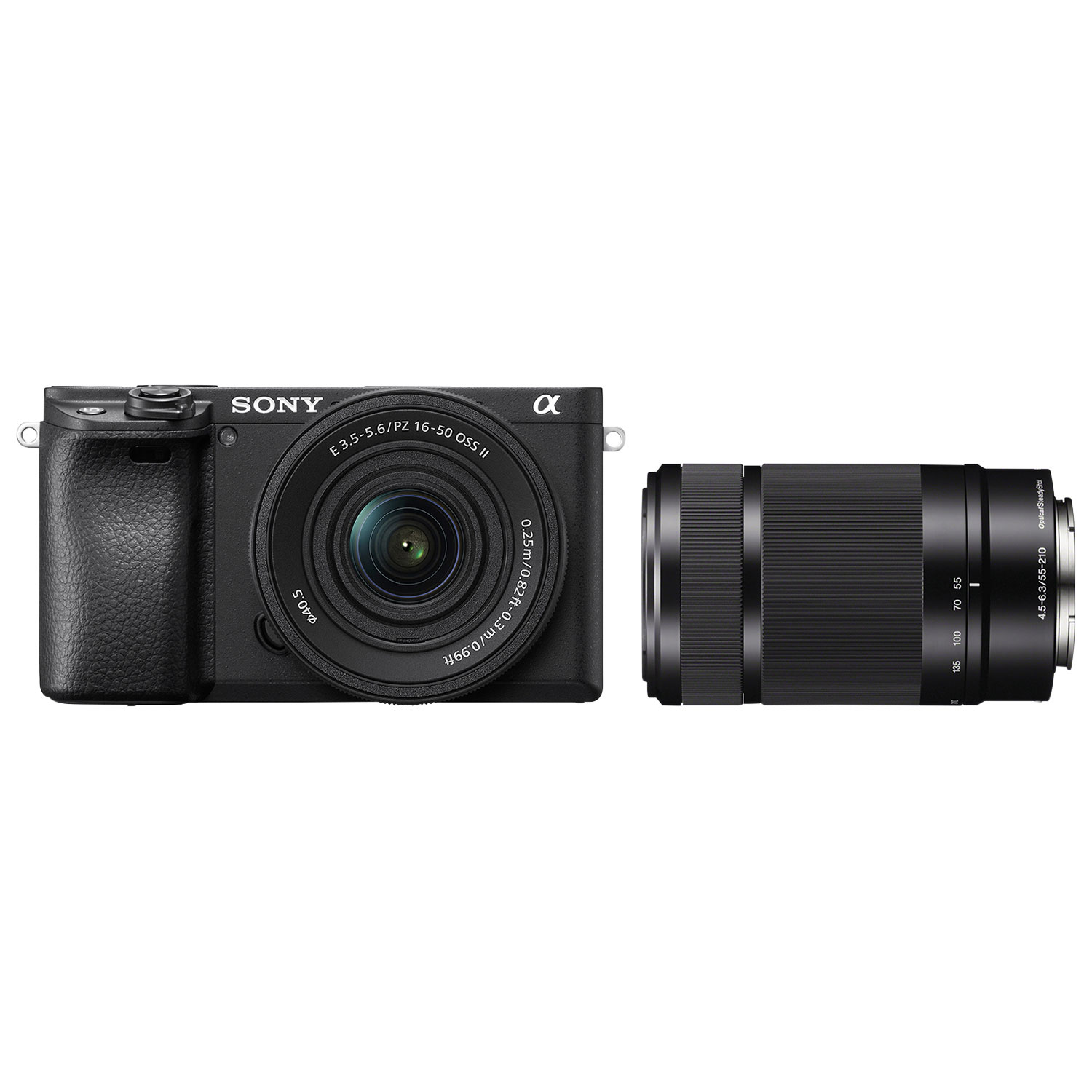 Sony Alpha 6400 APS-C Mirrorless Camera with 16-50mm Lens Kit & 55–210mm f/4.5-6.3 OSS 3.8x Telephoto Zoom Lens