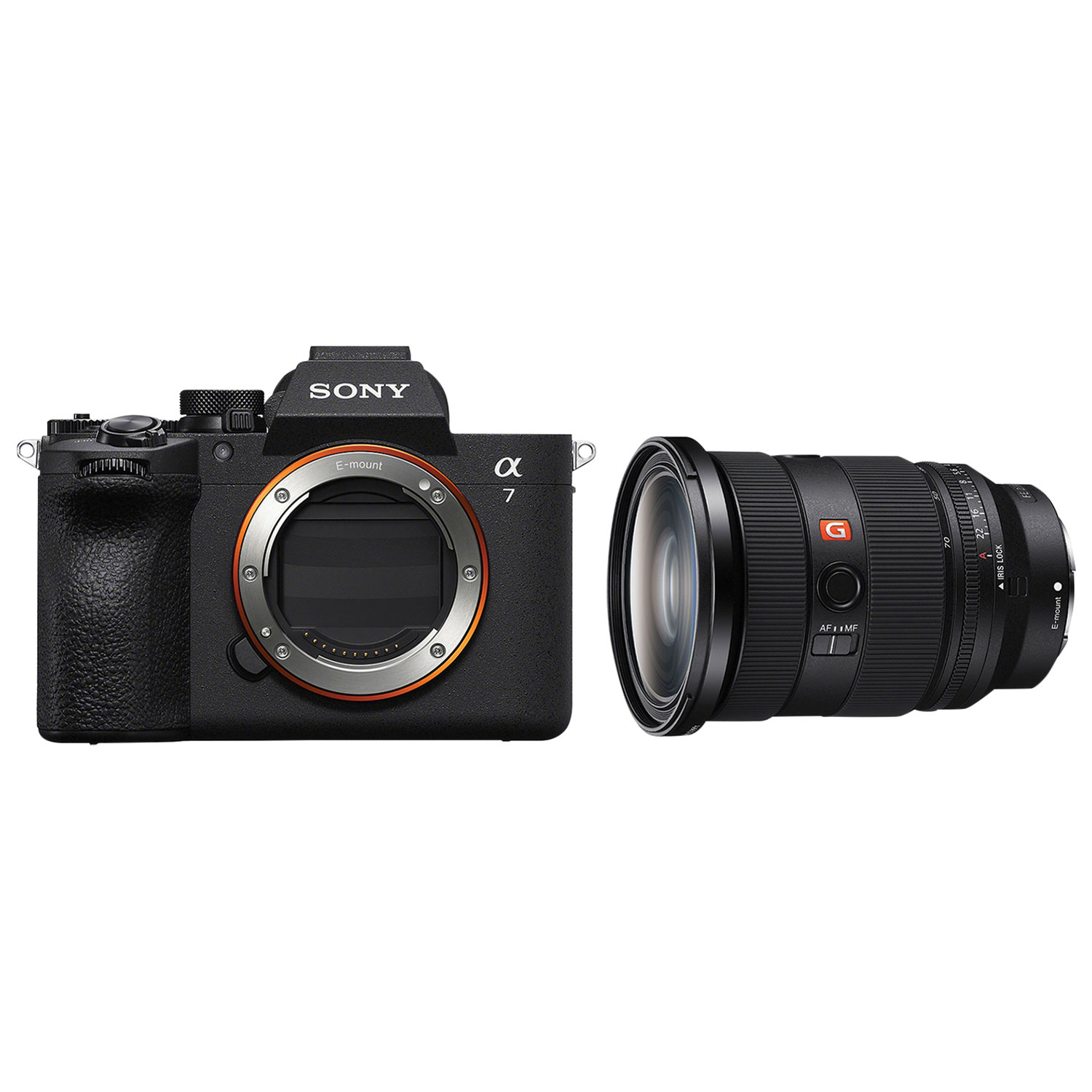Sony Alpha 7 V Full-Frame Mirrorless Camera with Full Frame FE & 24-70mm f/2.8 GM II G Master Lens - Black