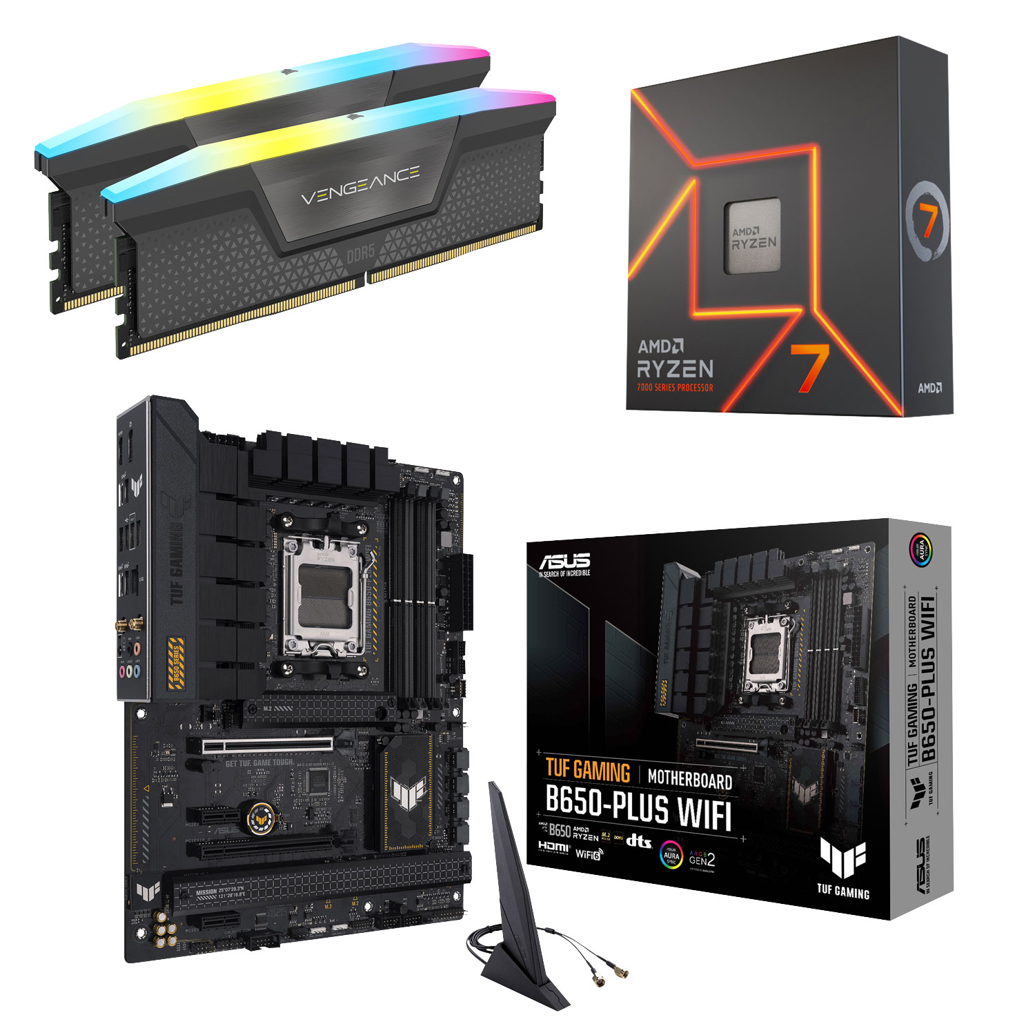 Corsair Vengeance RGB 16GB DDR5 Desktop Memory, Ryzen 7 7700X 8 Corsair Vengeance RGB 16GB DDR5 Desktop Memory, Ryzen 7 7700X 8