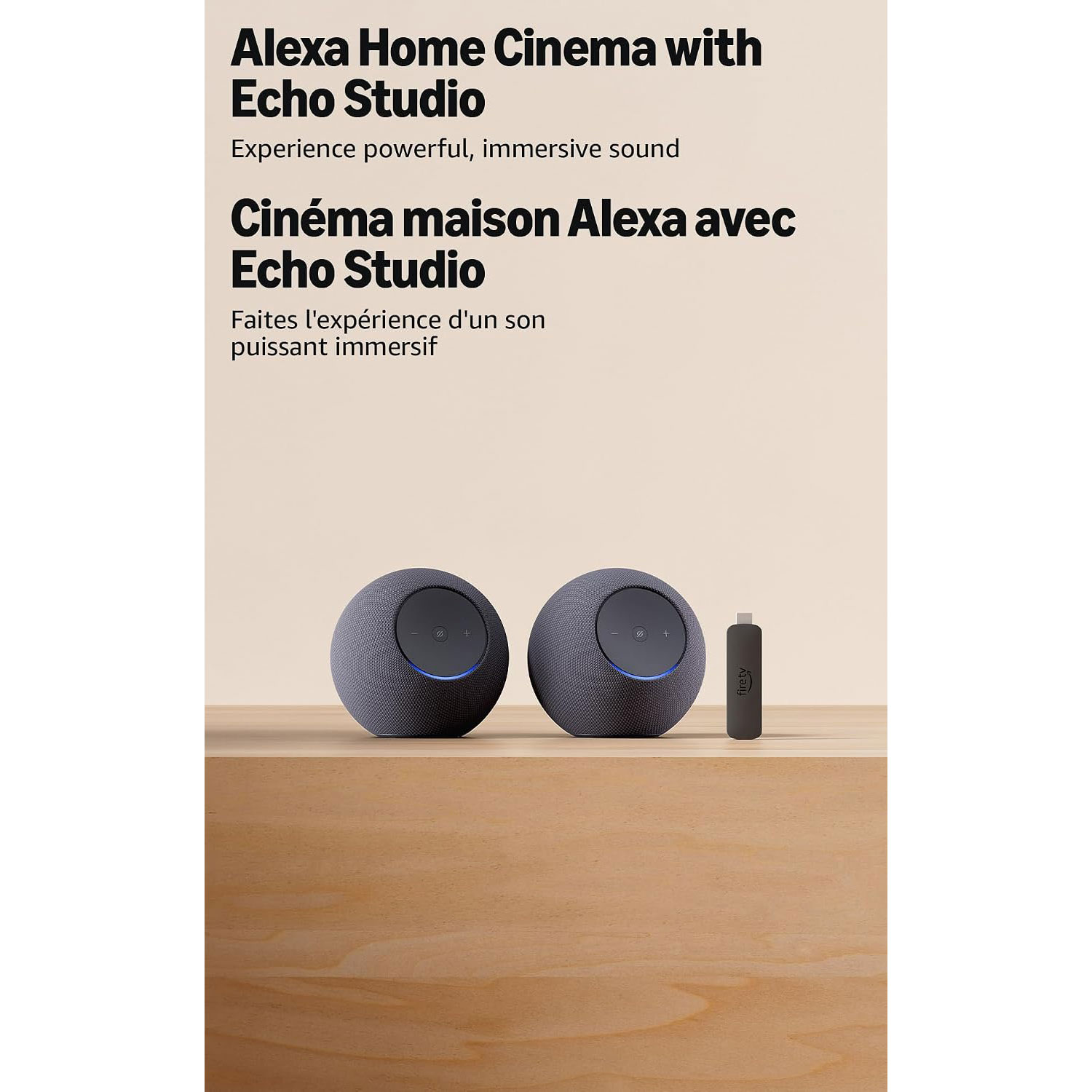 Amazon Echo Studio Smart Speaker 2-Pack & Amazon Fire TV Stick 4K