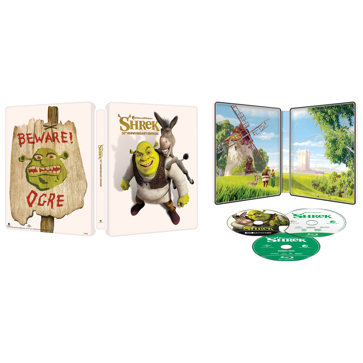 Shrek 20th Anniversary (4K+2D Bluray SteelBook) (Best Buy Exclusive