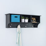Prepac Entryway Cubbie Shelf (BEC-4816) - Black
