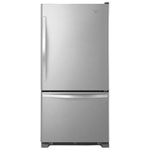 Whirlpool 30" 18.7 Cu. Ft. Bottom Freezer Energy Star Refrigerator with LED Lighting - Stainless Steel
