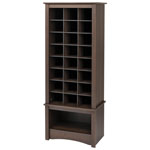 24-Cubby Shoe Storage Cabinet - Espresso