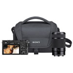Sony A6000 Mirrorless Digital Camera with 16-50mm/55-210mm Lenses & Carrying Case - Black