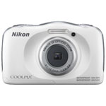 Nikon COOLPIX W100 Waterproof/Shockproof 13.2MP 3x Optical Zoom Digital Camera - White